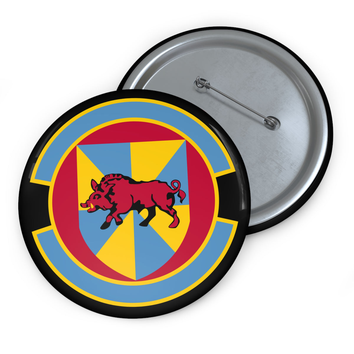 Custom Pin Button - USAF - 12th Force Support Squadron wo txt