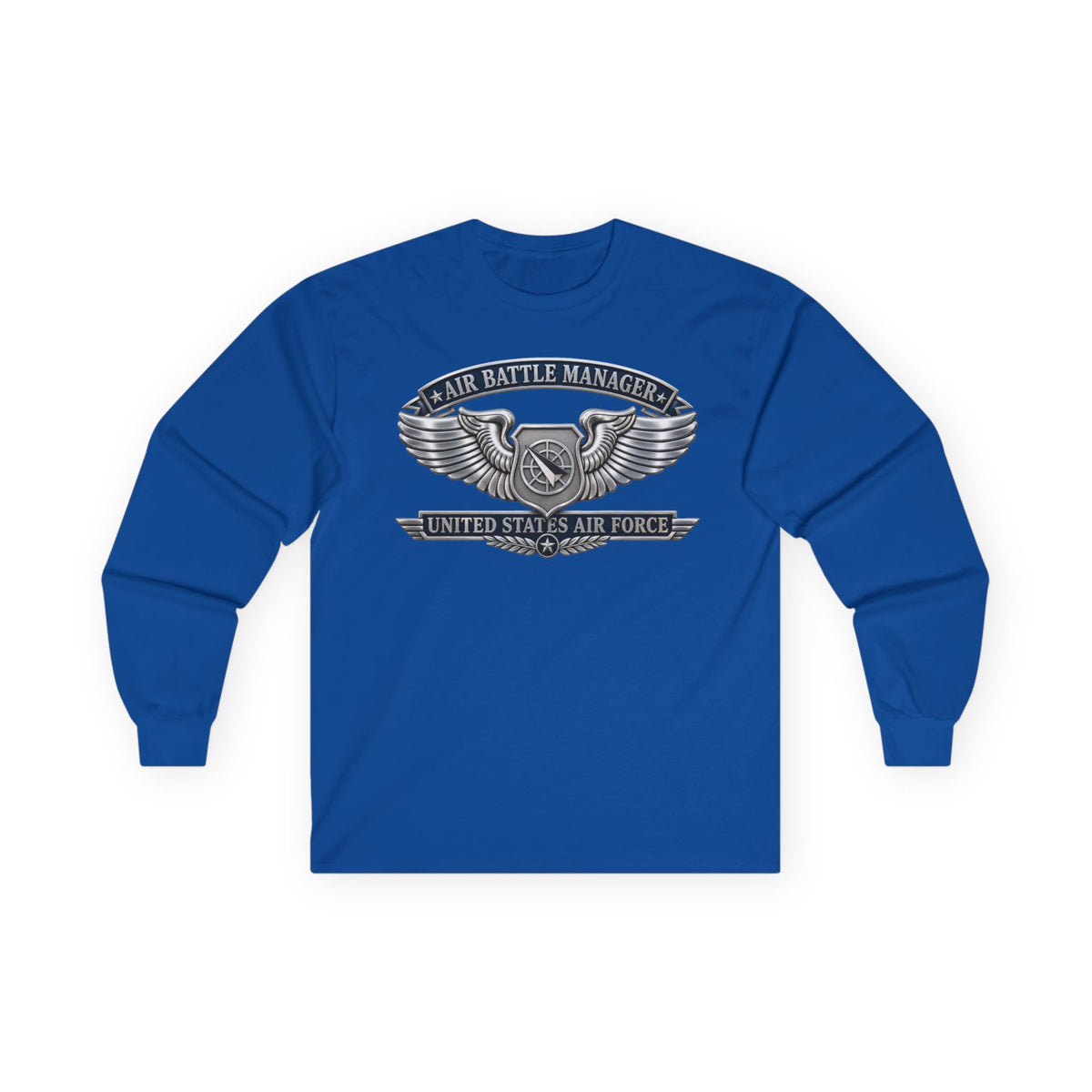 Unisex Ultra Cotton Long Sleeve Tee - USAF - Air Battle Manager Badge - United States Air Force- 3D - Enhanced
