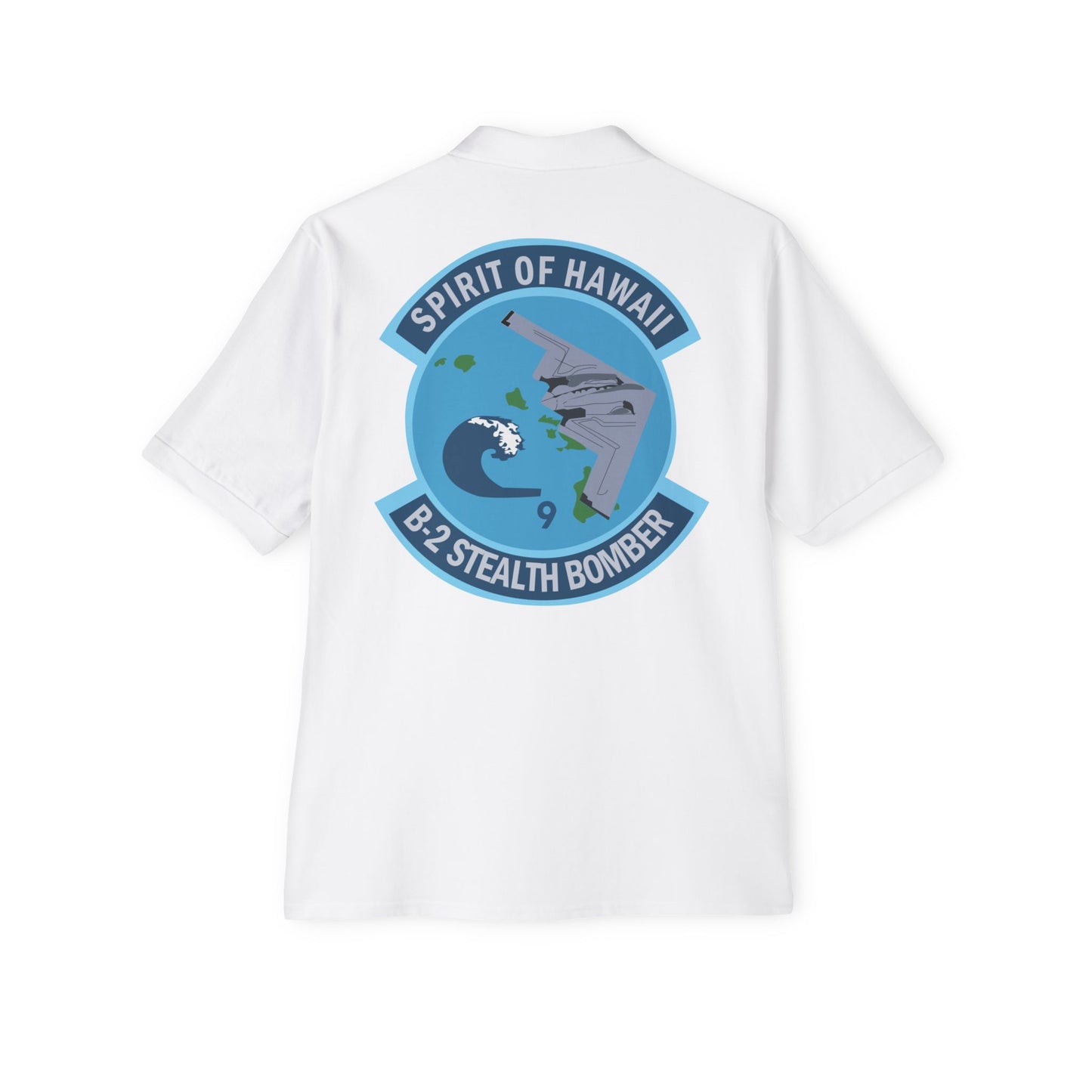 Men's Piqué Polo - USAF - B2 - Spirit of Hawaii - Stealth Bomber wo txt X 300