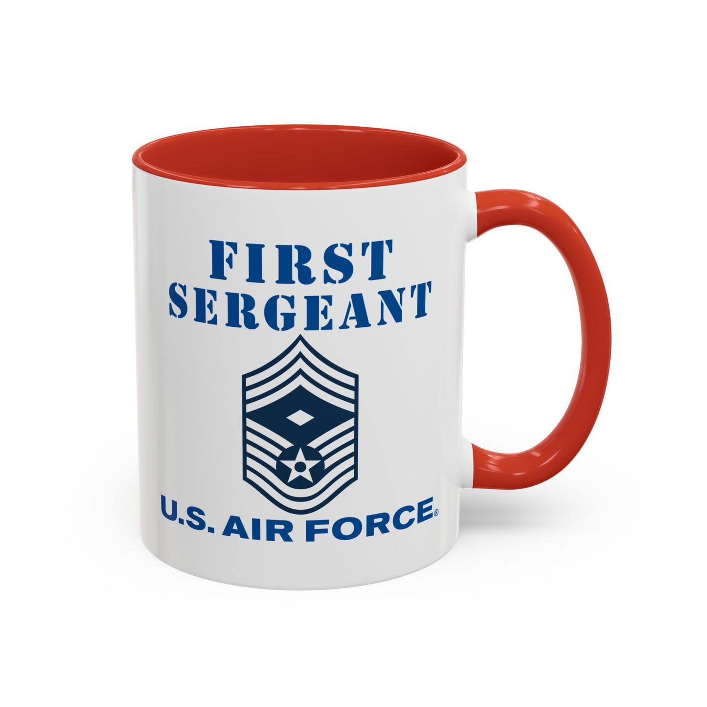 Accent Coffee Mug (11oz & 15oz) - USAF - First Sergeant (E9b) - 2020 - US Air Force w Text X 300