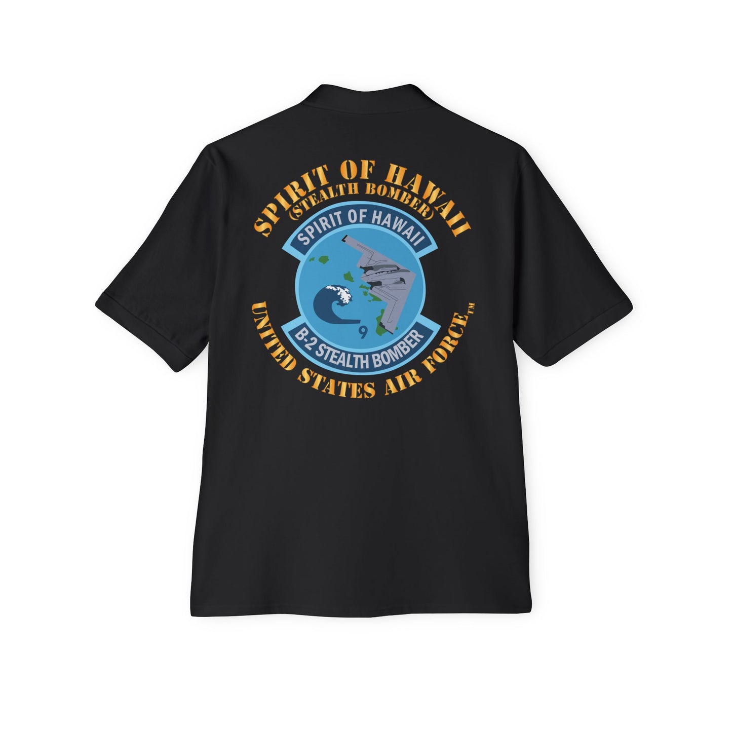 Men's Piqué Polo - USAF - B2 - Spirit of Hawaii - Stealth Bomber X 300