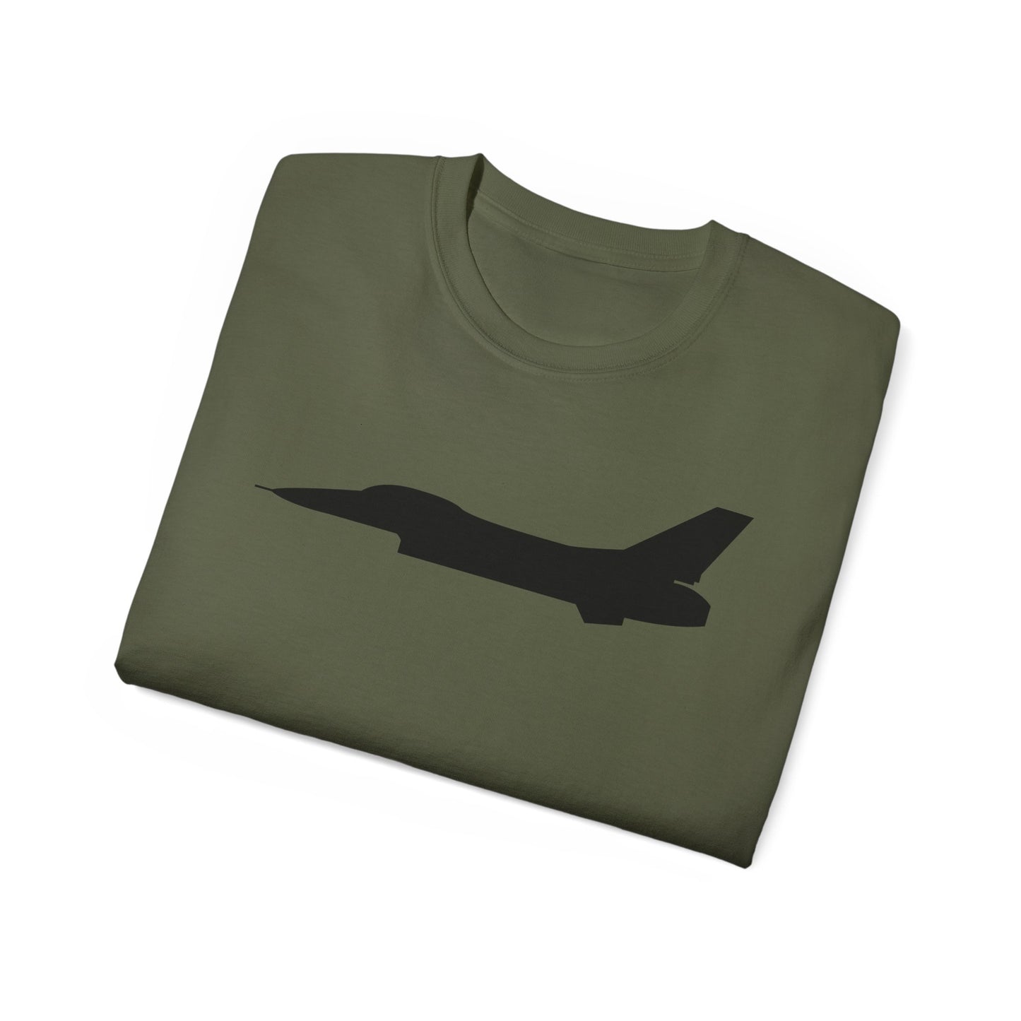 Unisex Ultra Cotton Tee - Aircraft - F-16 - Side - Black - wo Txt X 300