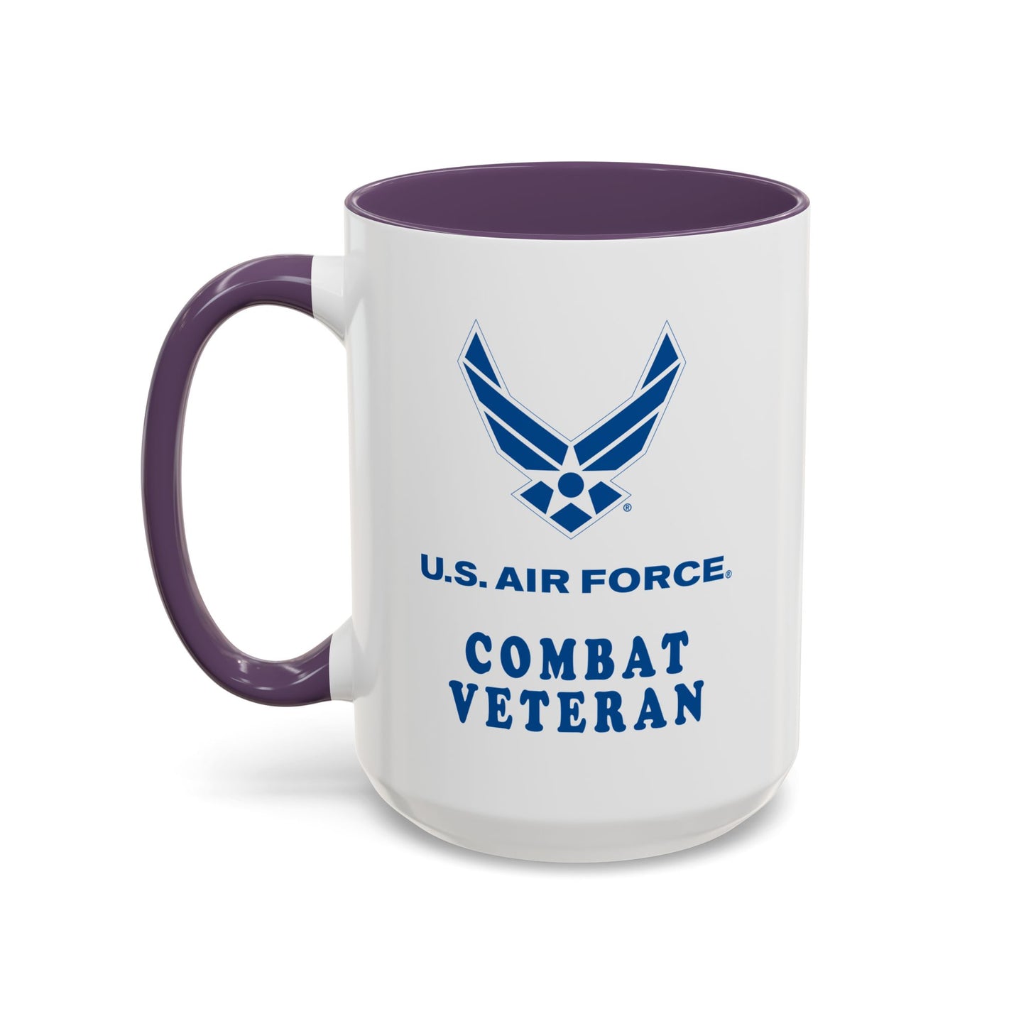 Accent Coffee Mug (11oz & 15oz) - USAF - Air Force - Combat Veteran X 300