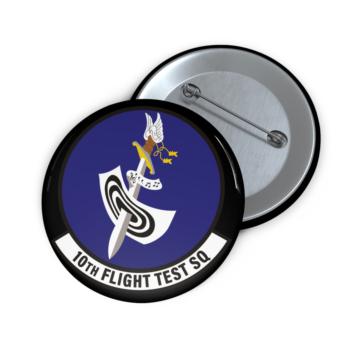 Custom Pin Button - USAF - 10th Flight Test Squadron wo txt