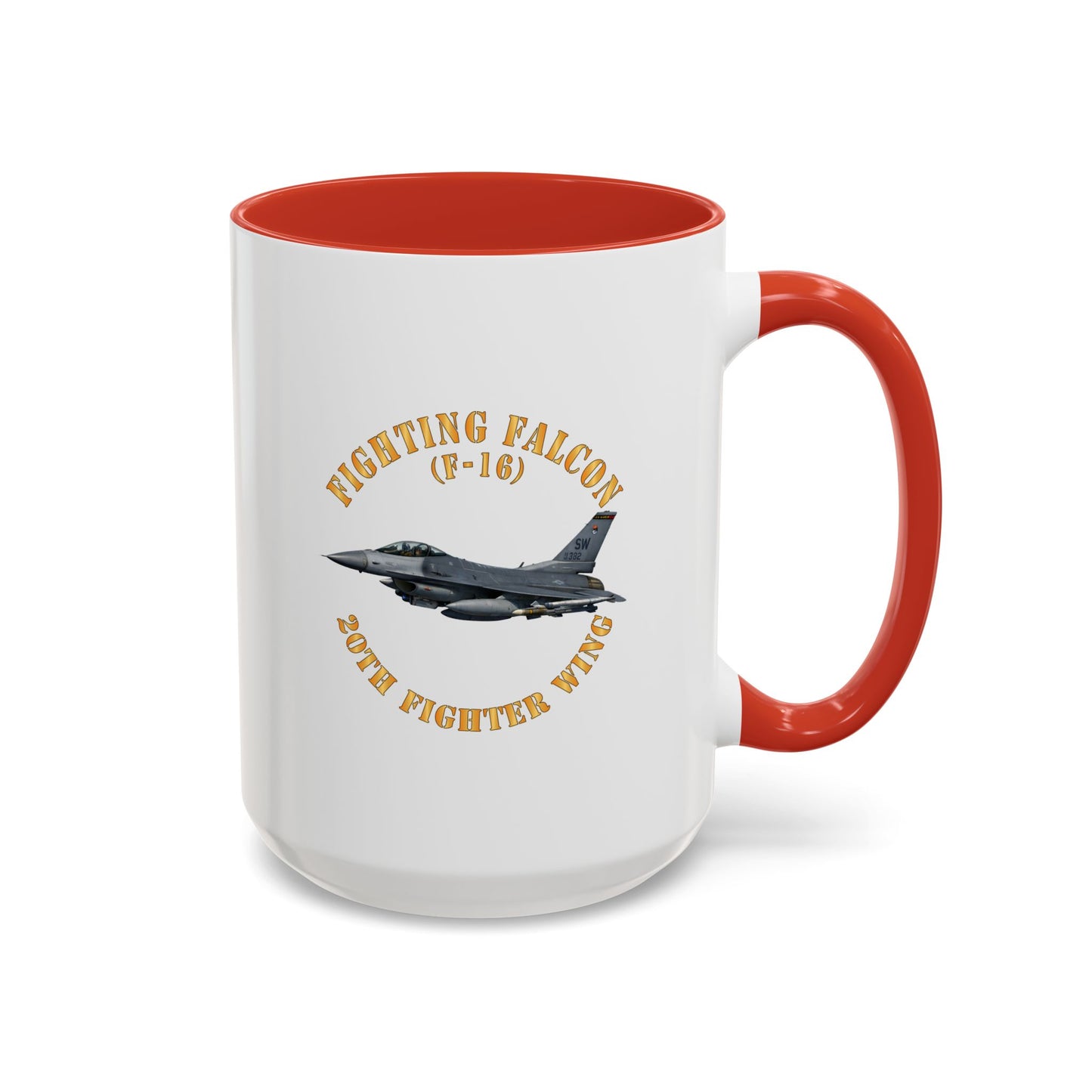 Accent Coffee Mug (11oz & 15oz) - USAF - F-16 Fighting Falcon - 20th Fighter Wing X 300