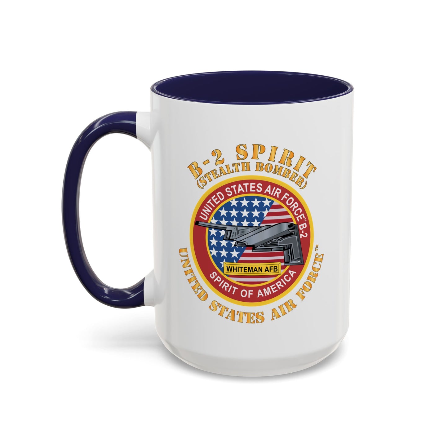 Accent Coffee Mug (11oz & 15oz) - USAF - B2 - Spirit - Stealth Bomber X 300