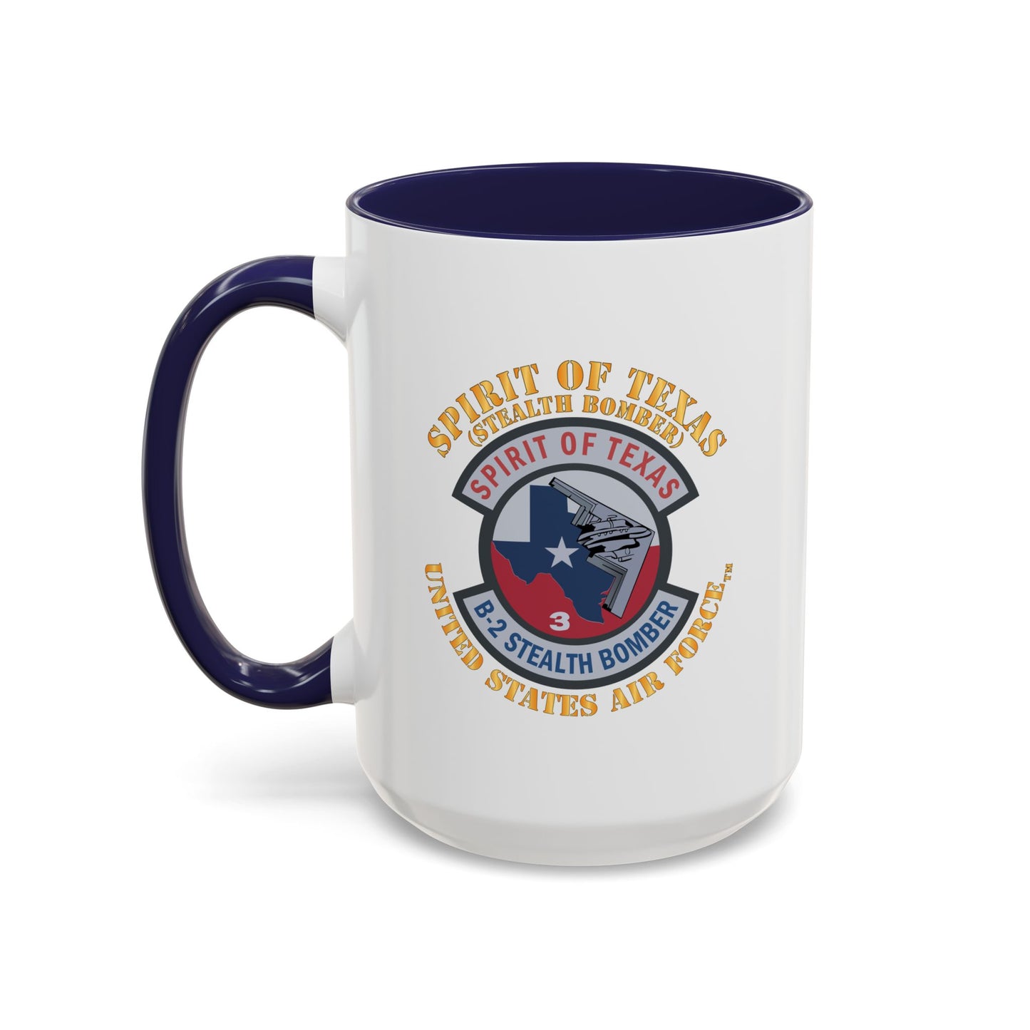 Accent Coffee Mug (11oz & 15oz) - USAF - B2 - Spirit of Texas - Stealth Bomber X 300