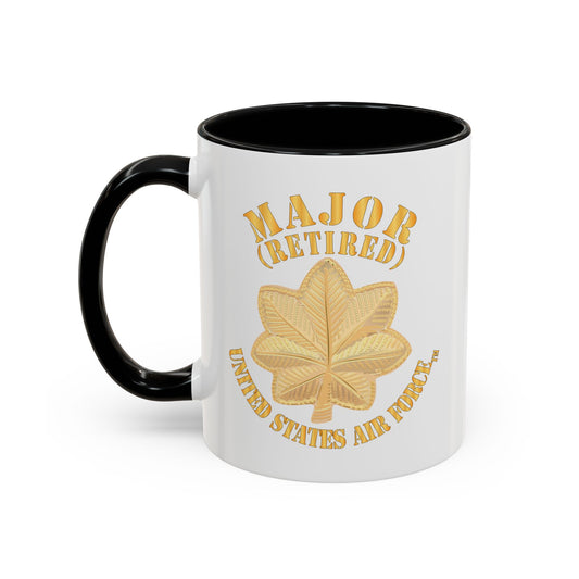 Accent Coffee Mug (11oz & 15oz) - USAF - Major - Retired X 300