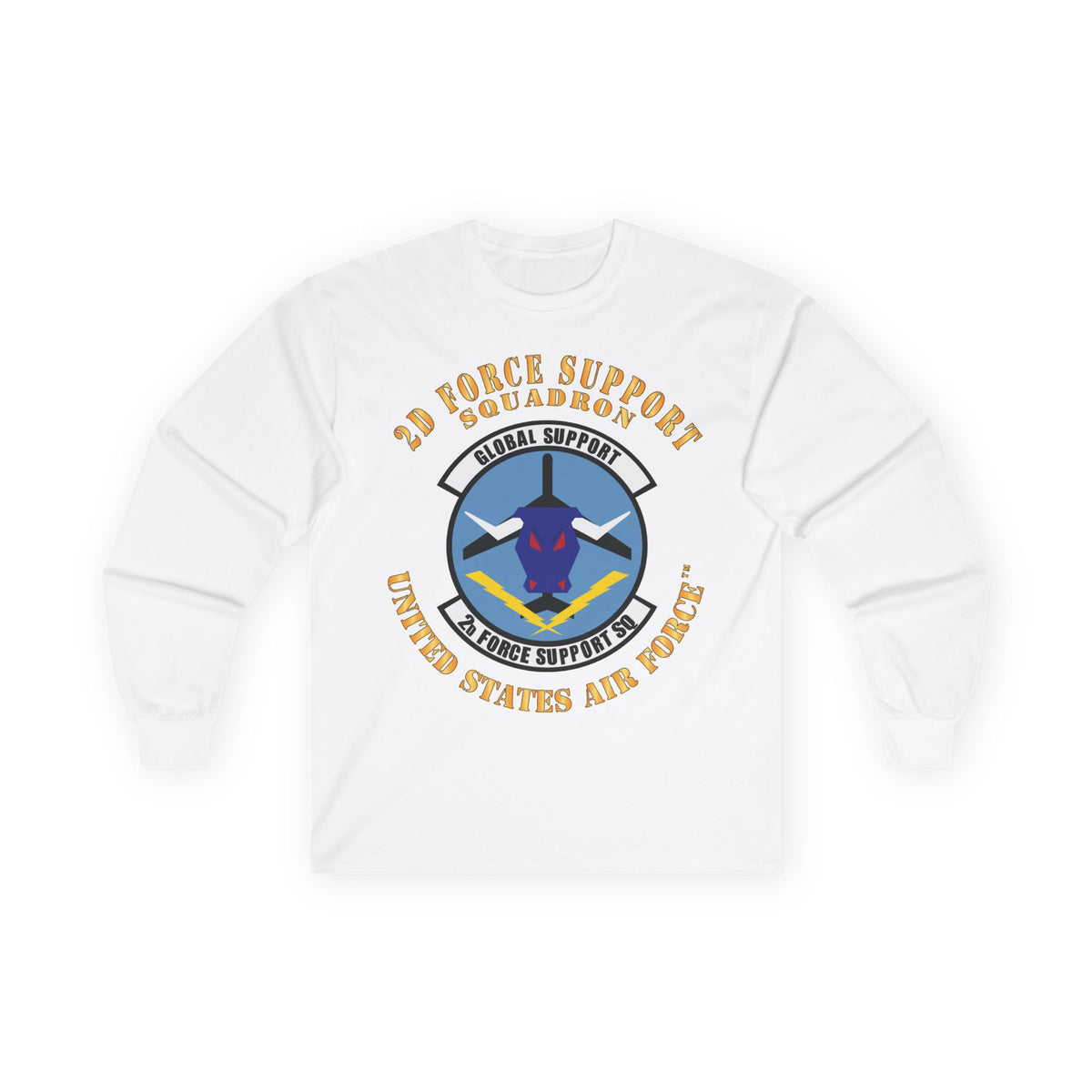 Unisex Ultra Cotton Long Sleeve Tee - USAF - 2d Force Support Squadron