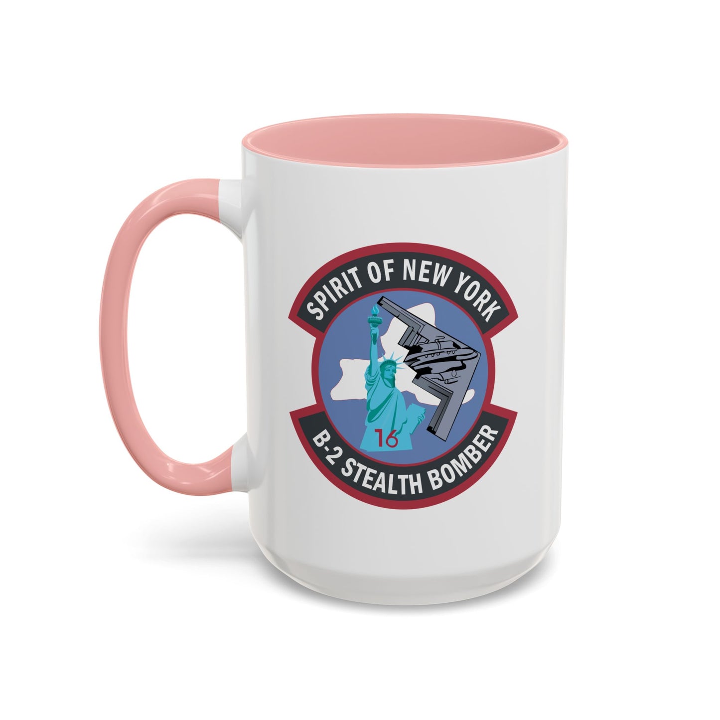 Accent Coffee Mug (11oz & 15oz) - USAF - B2 - Spirit of New York - Stealth Bomber wo txt X 300