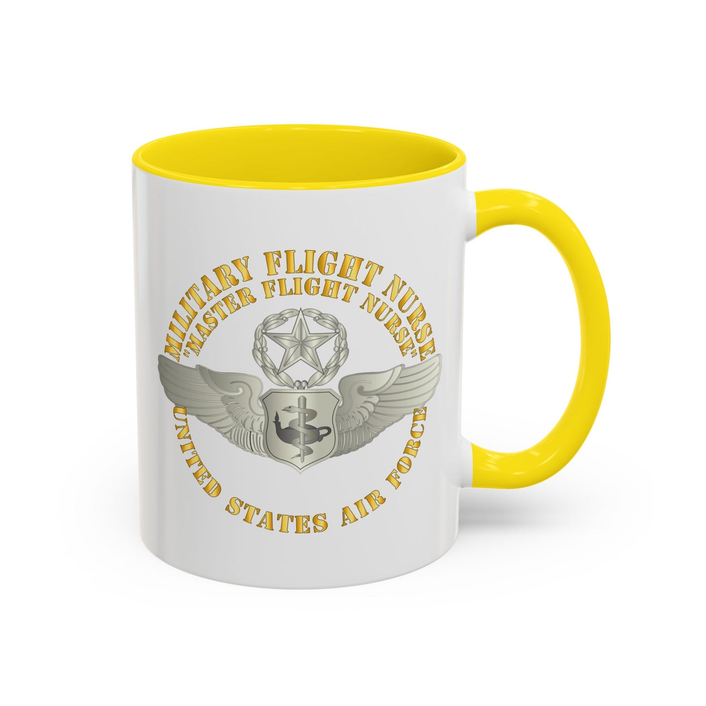 Accent Coffee Mug (11oz & 15oz) - USAF - Military Flight Nurse - Flight Nurse - Master