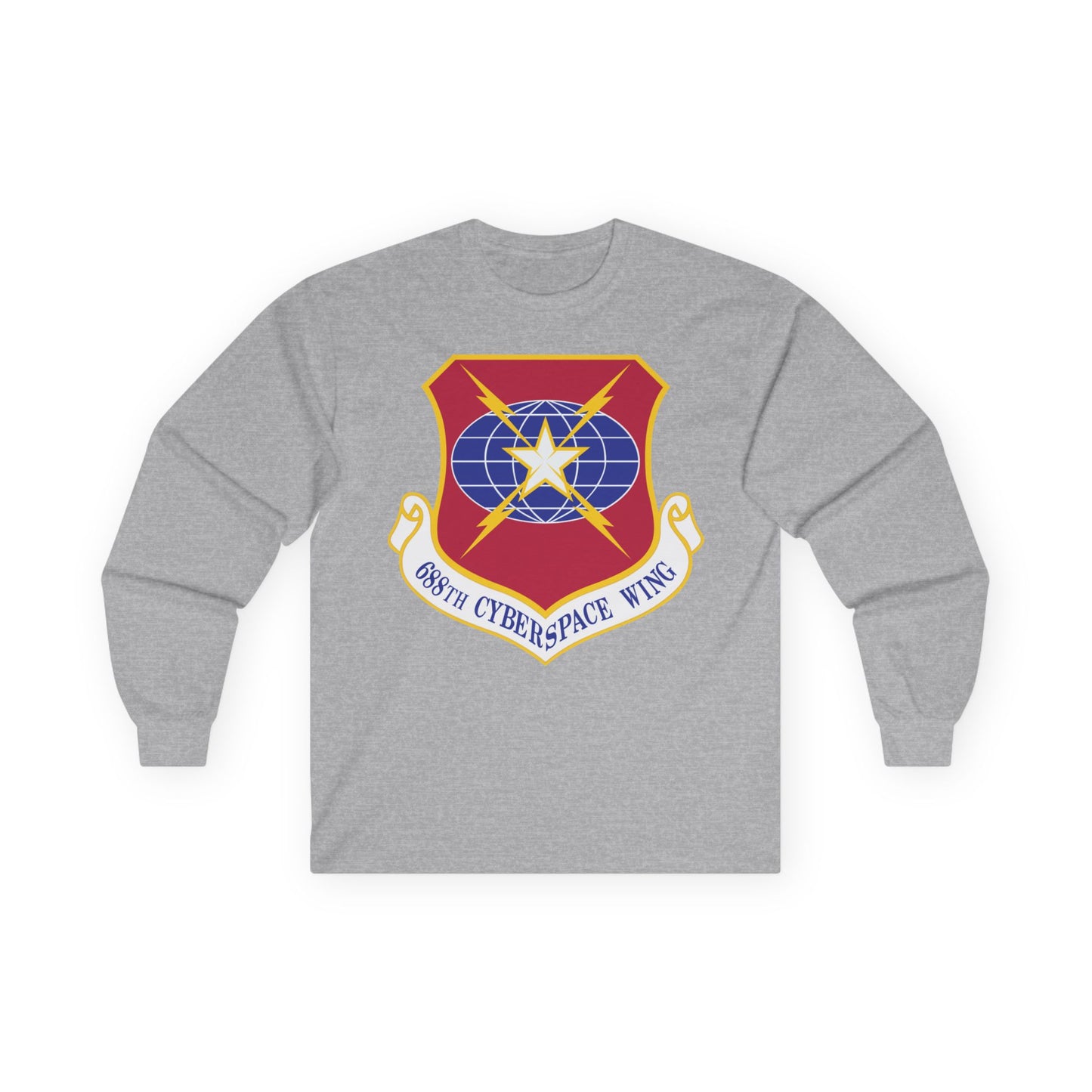 Unisex Ultra Cotton Long Sleeve Tee - USAF - 688th Cyberspace Wing wo Txt X 300