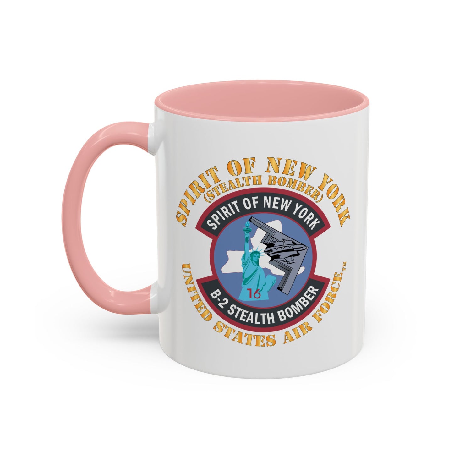 Accent Coffee Mug (11oz & 15oz) - USAF - B2 - Spirit of New York - Stealth Bomber X 300