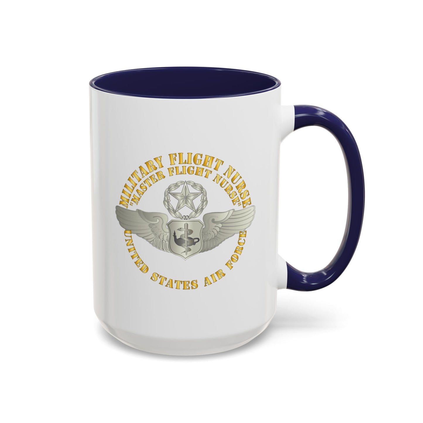 Accent Coffee Mug (11oz & 15oz) - USAF - Military Flight Nurse - Flight Nurse - Master