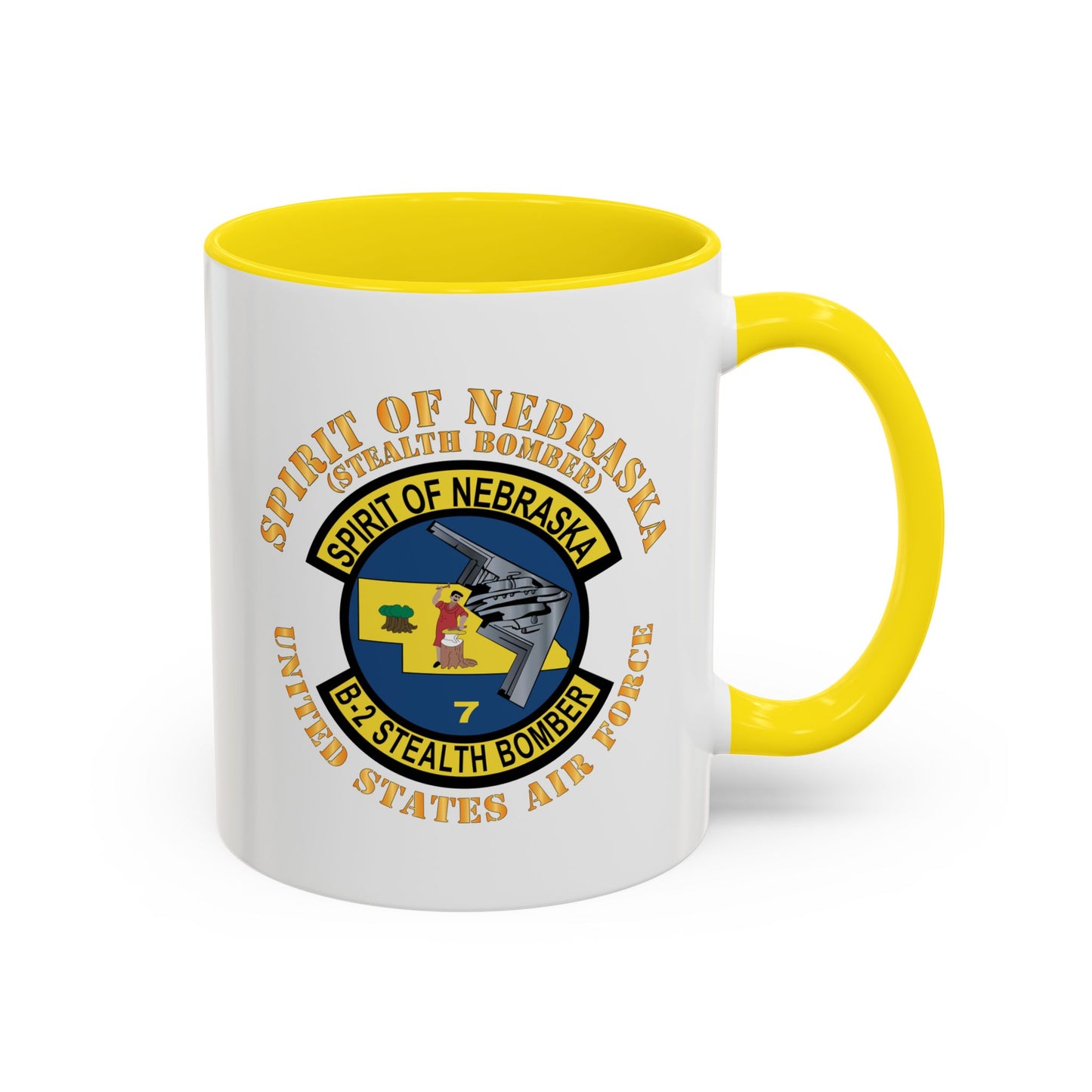 Accent Coffee Mug (11oz & 15oz) - USAF - B2 - Spirit of Nebraska - Stealth Bomber X 300