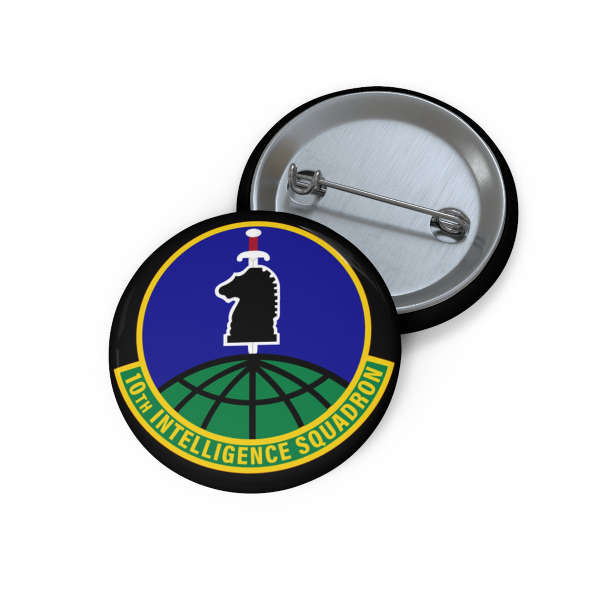 Custom Pin Button - USAF - 10th Intelligence Support Sq wo txt