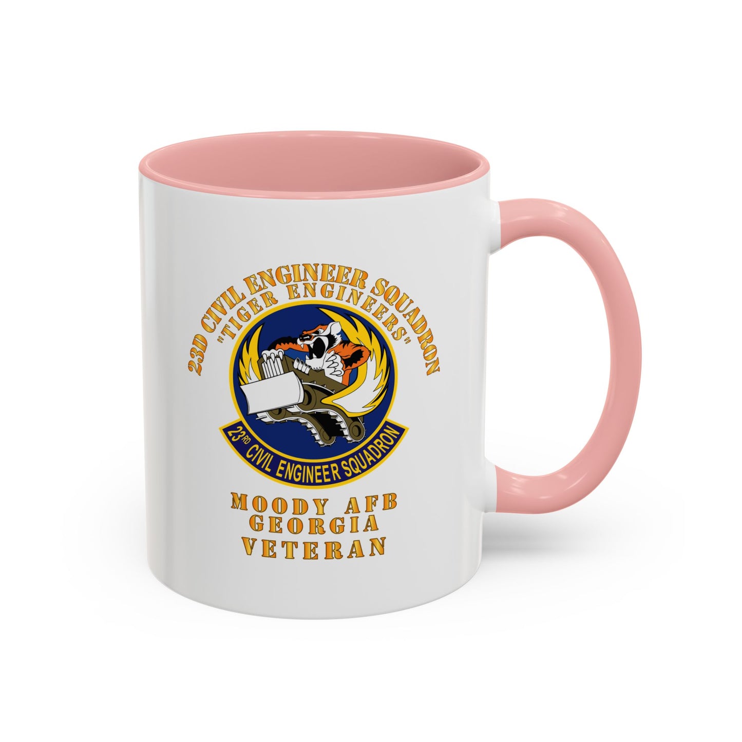 Accent Coffee Mug (11oz & 15oz) - USAF - 23d Civil Engineer Squadron - Tiger Engineers - Moody AFB, GA