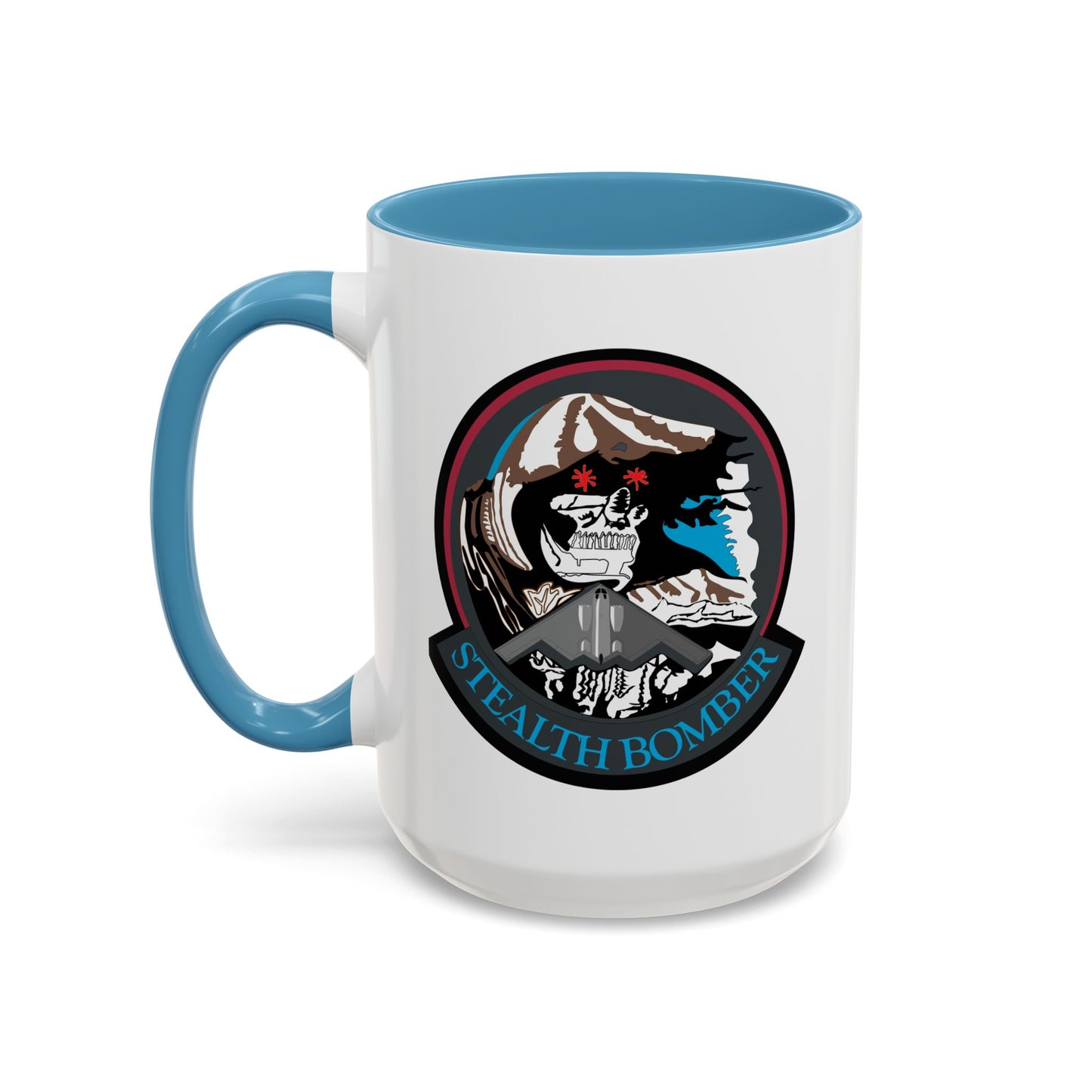 Accent Coffee Mug (11oz & 15oz) - USAF - B2 - Grim Reaper - Stealth Bomber wo txt X 300