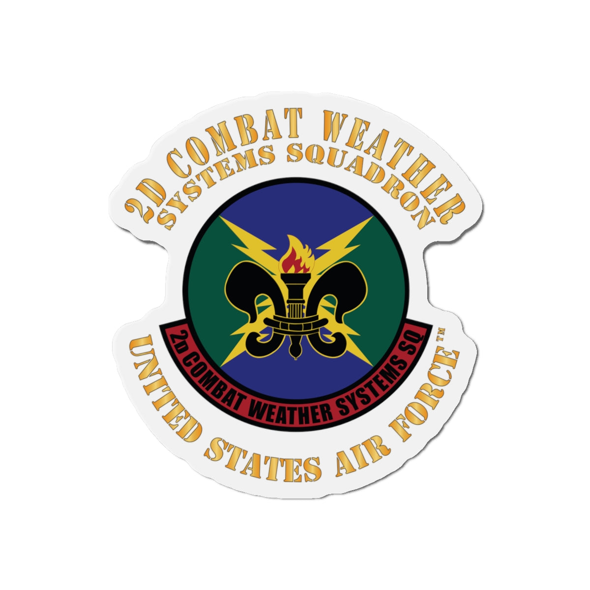 Die-Cut Magnet - USAF - 2d Combat Weather Systems Squadron X 300