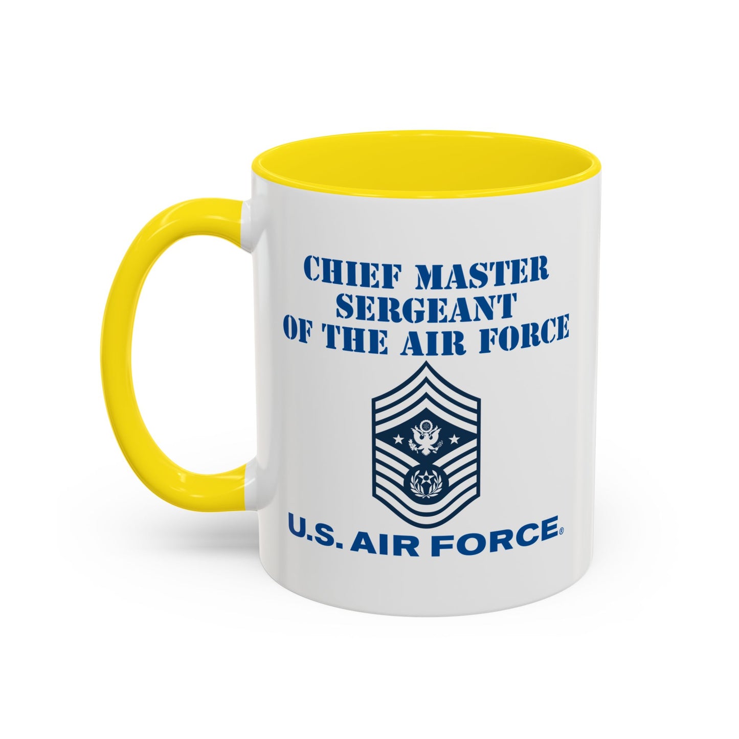 Accent Coffee Mug (11oz & 15oz) - USAF - Chief Master Sergeant of the Air Force (E9d) - US Air Force w Text X 300