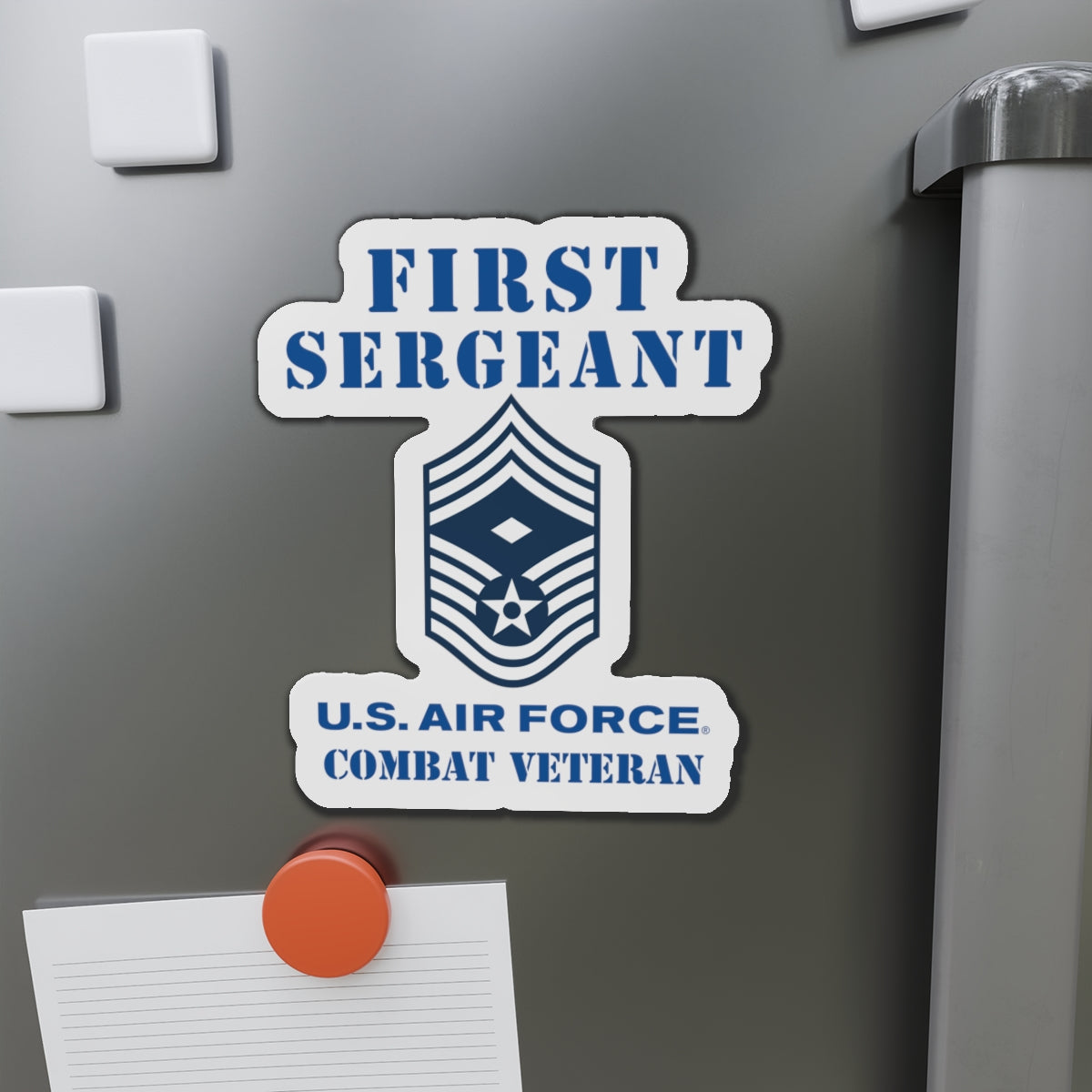 Die-Cut Magnet - USAF - First Sergeant (E9b) - 2020 - Combat Veteran