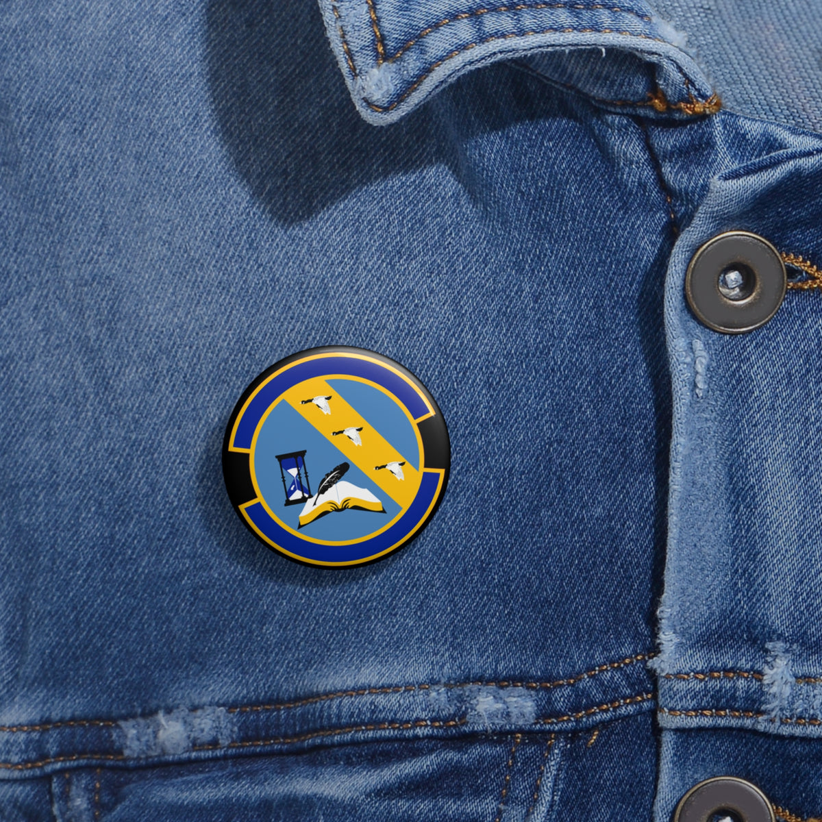 Custom Pin Button - USAF - 11th Contracting Squadron wo txt