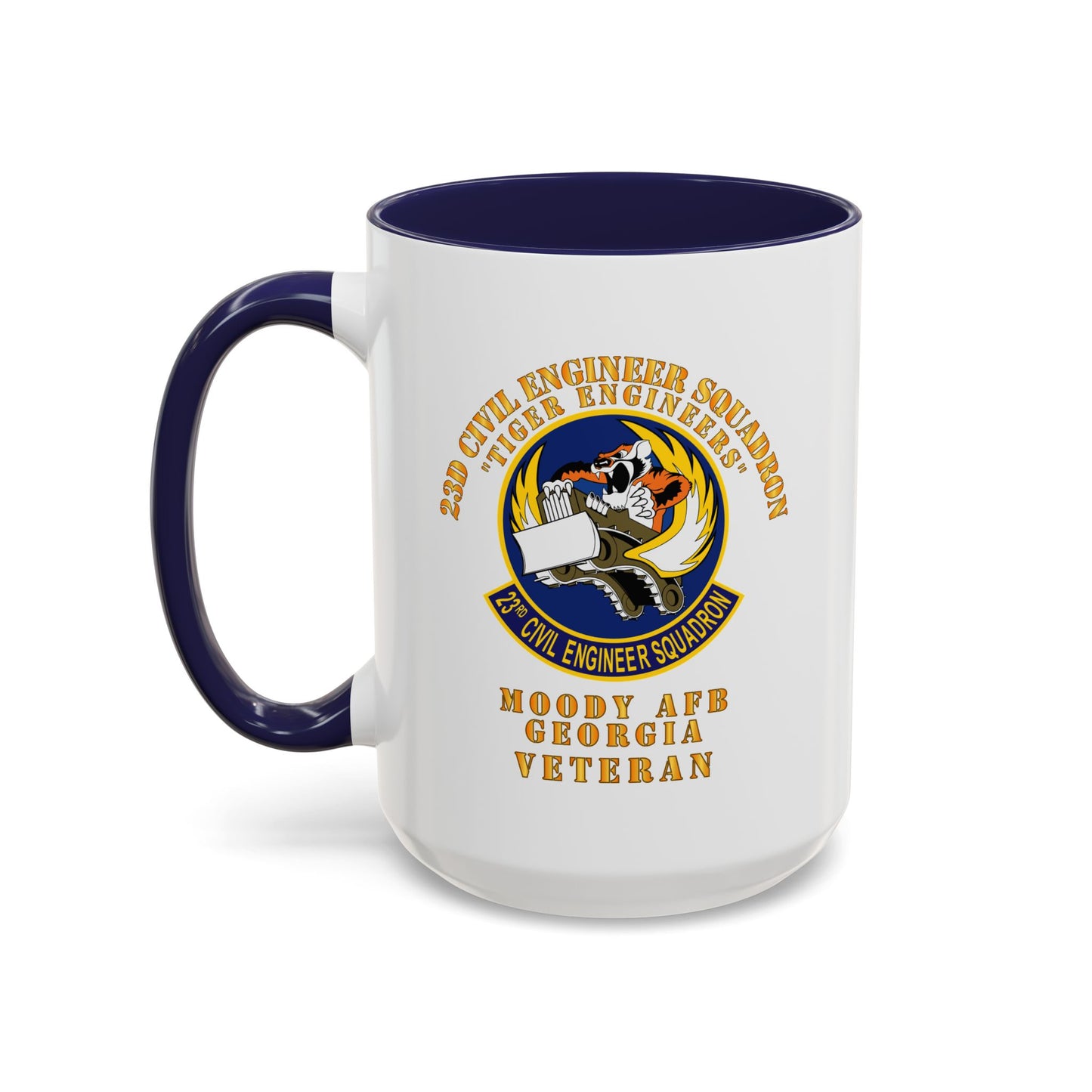 Accent Coffee Mug (11oz & 15oz) - USAF - 23d Civil Engineer Squadron - Tiger Engineers - Moody AFB, GA