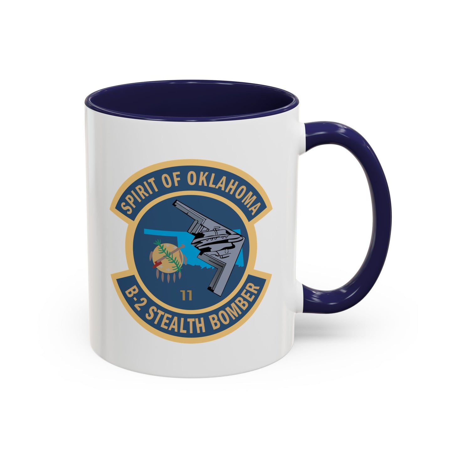 Accent Coffee Mug (11oz & 15oz) - USAF - B2 - Spirit of Oklahoma - Stealth Bomber wo txt X 300