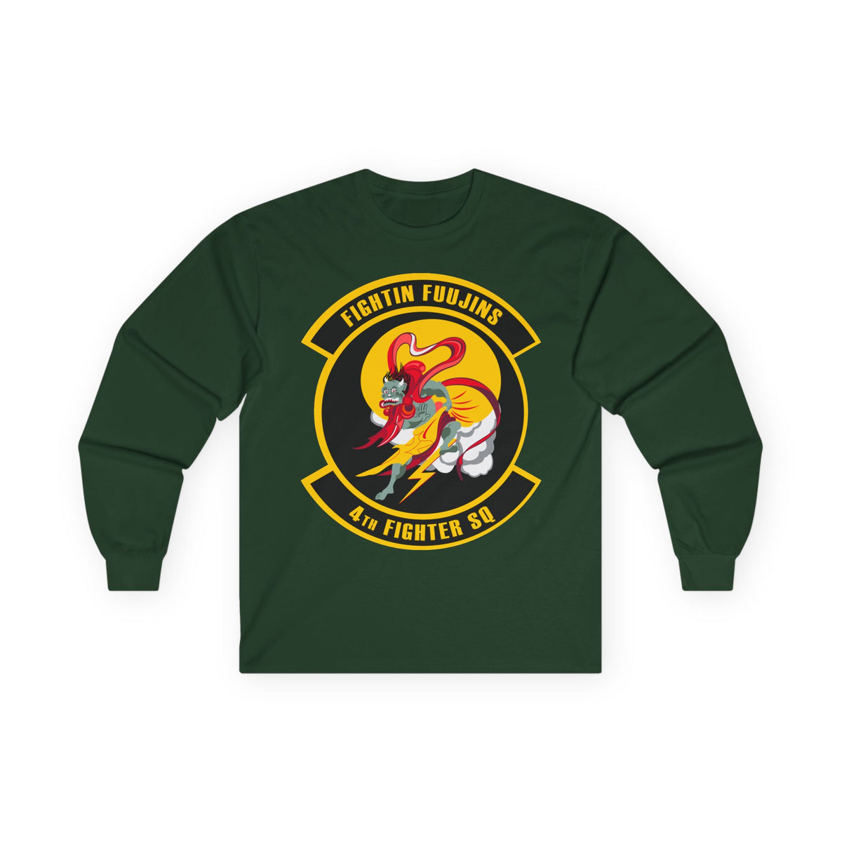 Unisex Ultra Cotton Long Sleeve Tee - USAF - 4th Fighter Squadron wo txt
