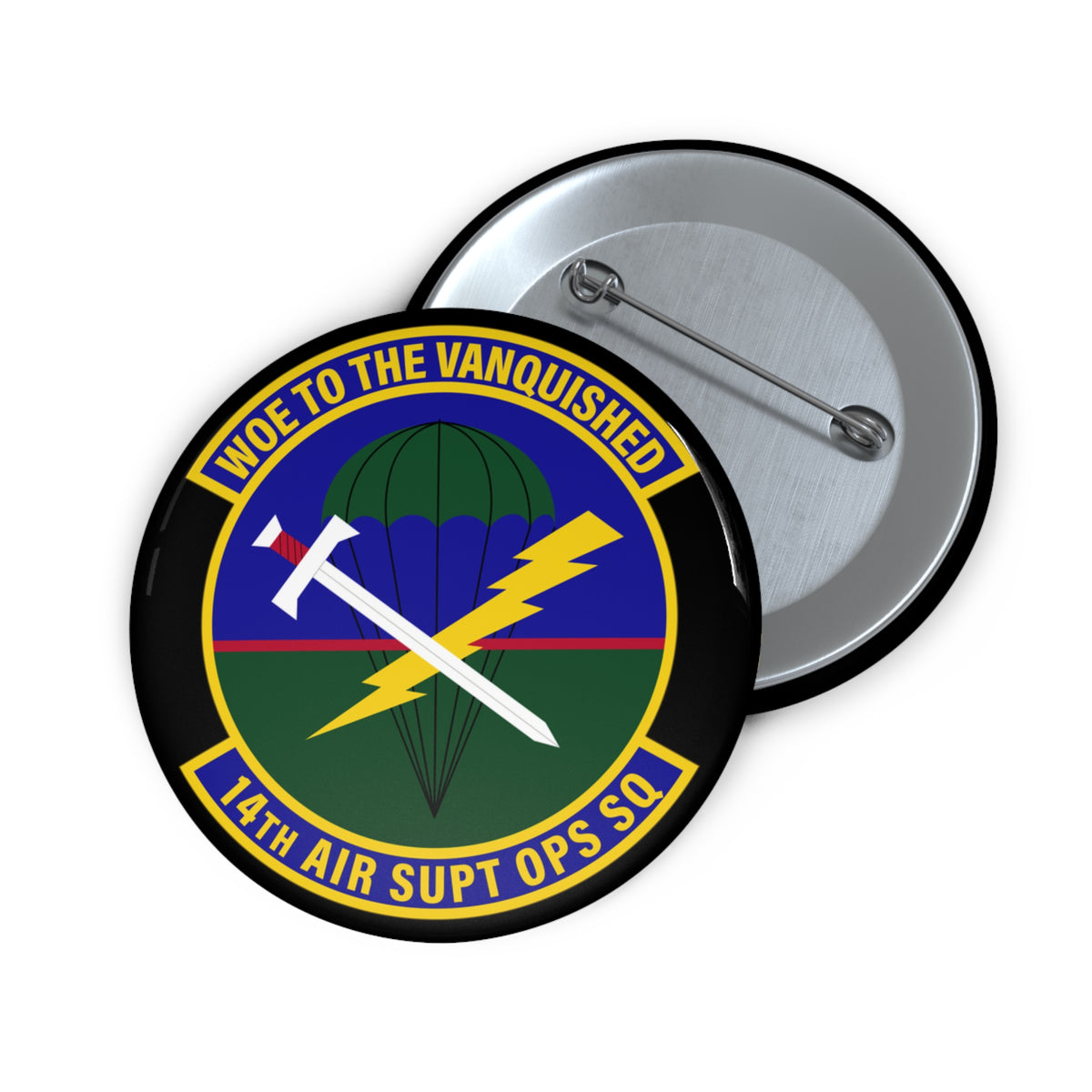 Custom Pin Button - USAF - 14th Air Support Operations Squadron wo txt