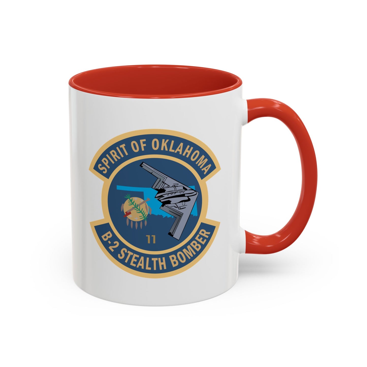 Accent Coffee Mug (11oz & 15oz) - USAF - B2 - Spirit of Oklahoma - Stealth Bomber wo txt X 300