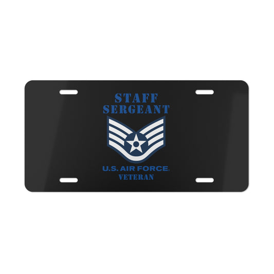 License Plate - USAF - Staff Sergeant (E5) - 2020 - Veteran
