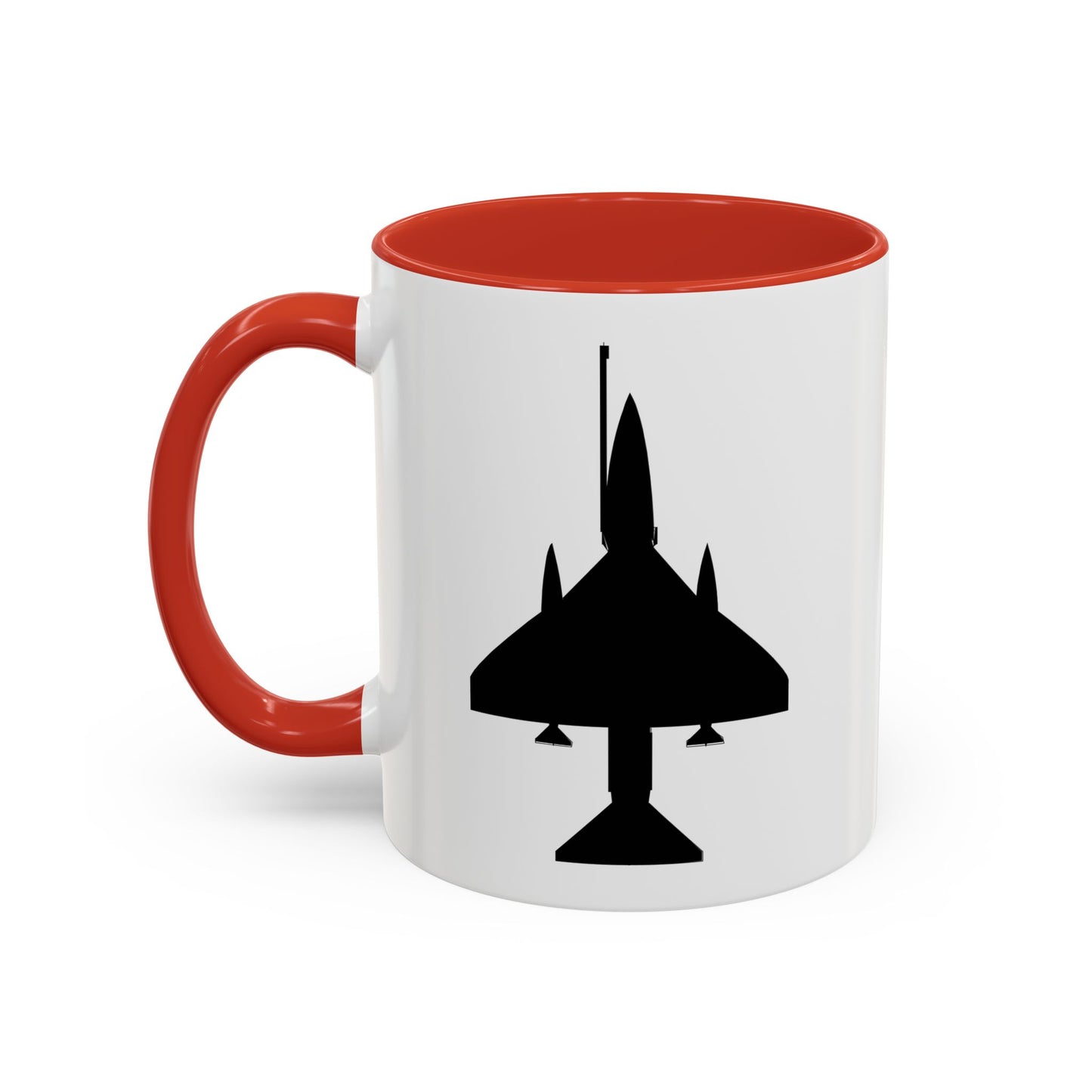 Accent Coffee Mug (11oz & 15oz) - Aircraft - A-4 SkyHawk - Top - Silhouette X 300