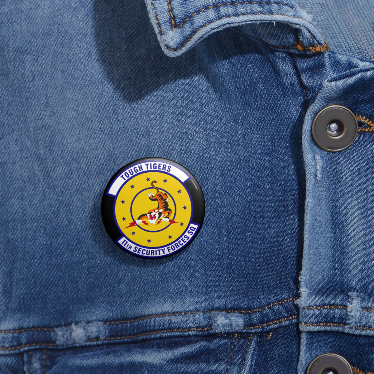 Custom Pin Button - USAF - 11th Security Forces Squadron wo txt