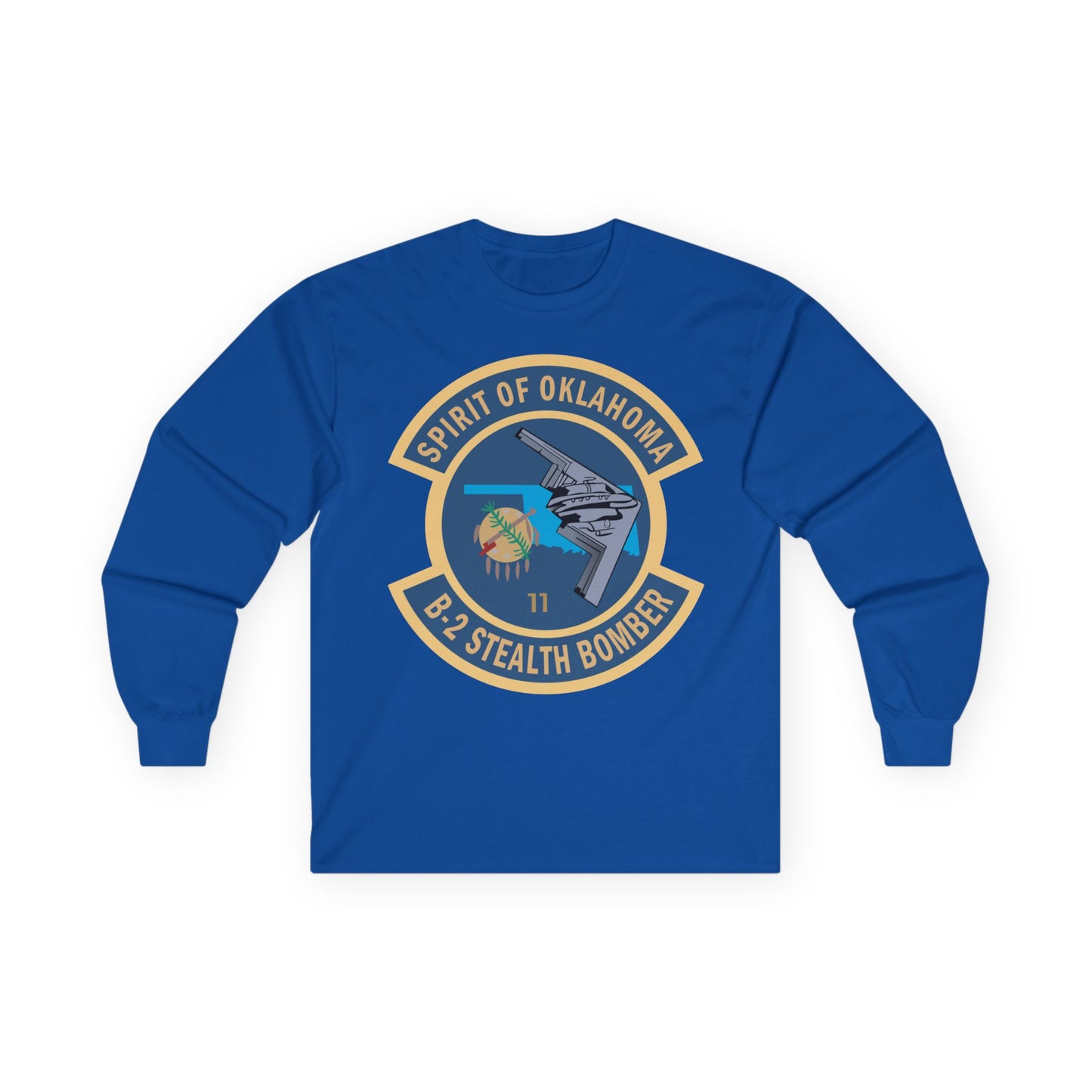 Unisex Ultra Cotton Long Sleeve Tee - USAF - B2 - Spirit of Oklahoma - Stealth Bomber wo txt X 300