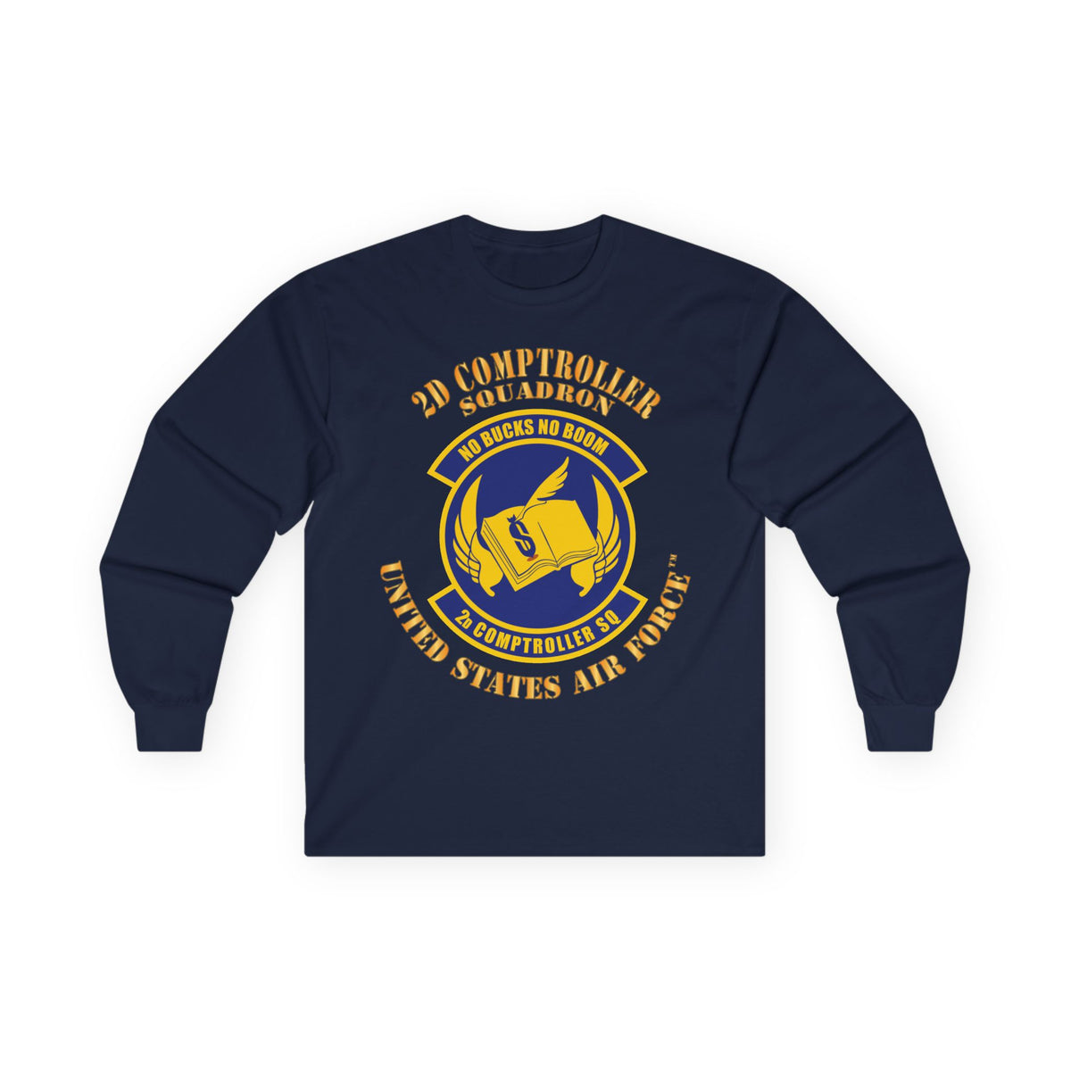 Unisex Ultra Cotton Long Sleeve Tee - USAF - 2d Comptroller Squadron