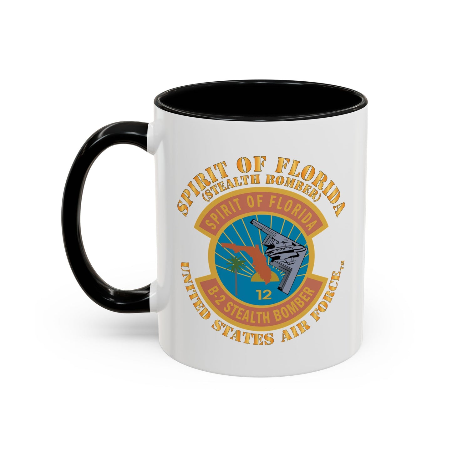 Accent Coffee Mug (11oz & 15oz) - USAF - B2 - Spirit of Florida - Stealth Bomber X 300