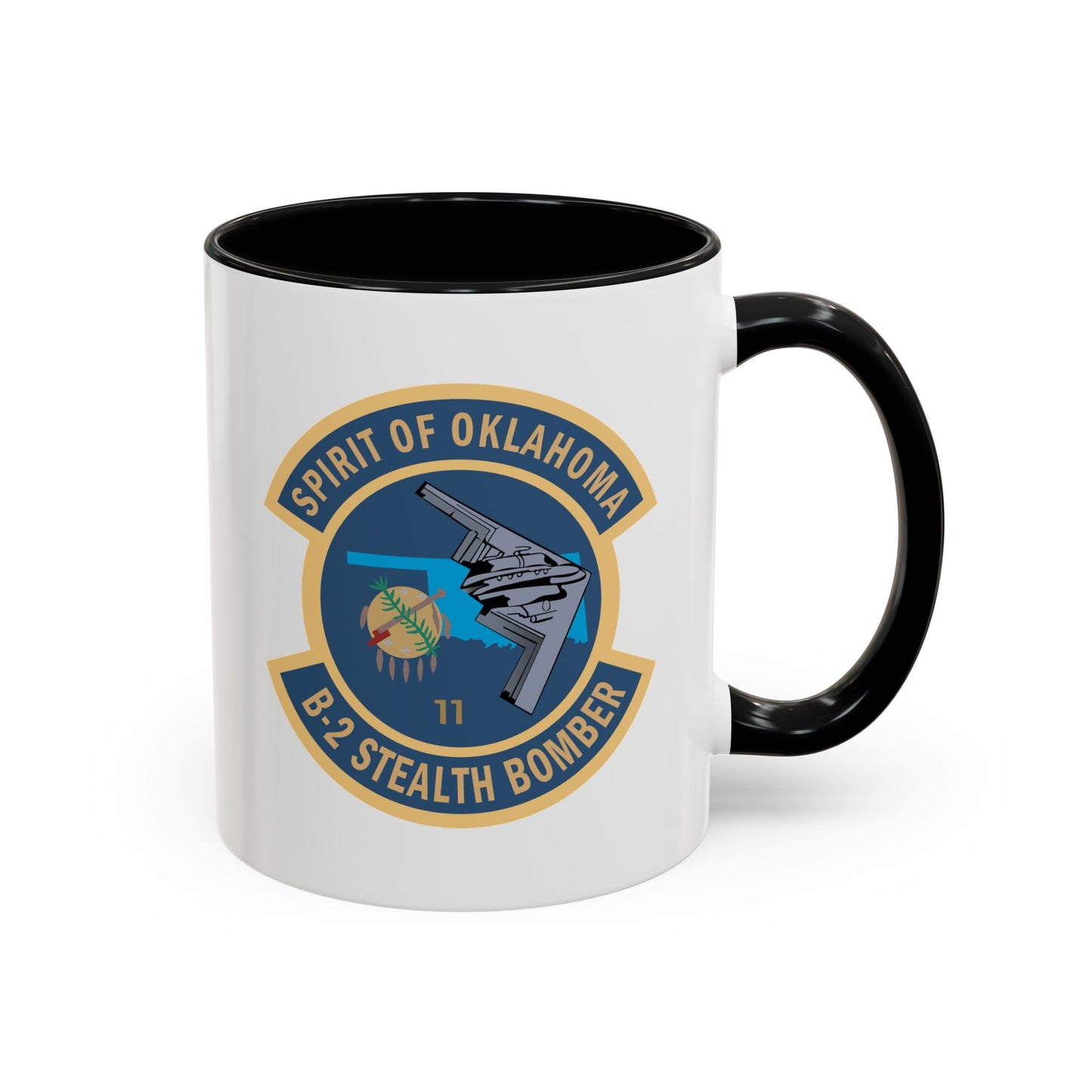 Accent Coffee Mug (11oz & 15oz) - USAF - B2 - Spirit of Oklahoma - Stealth Bomber wo txt X 300