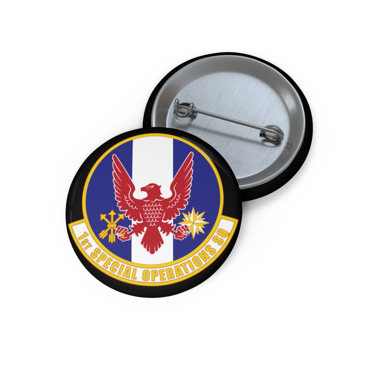 Custom Pin Button - USAF - 1st Special Operations Squadron wo txt