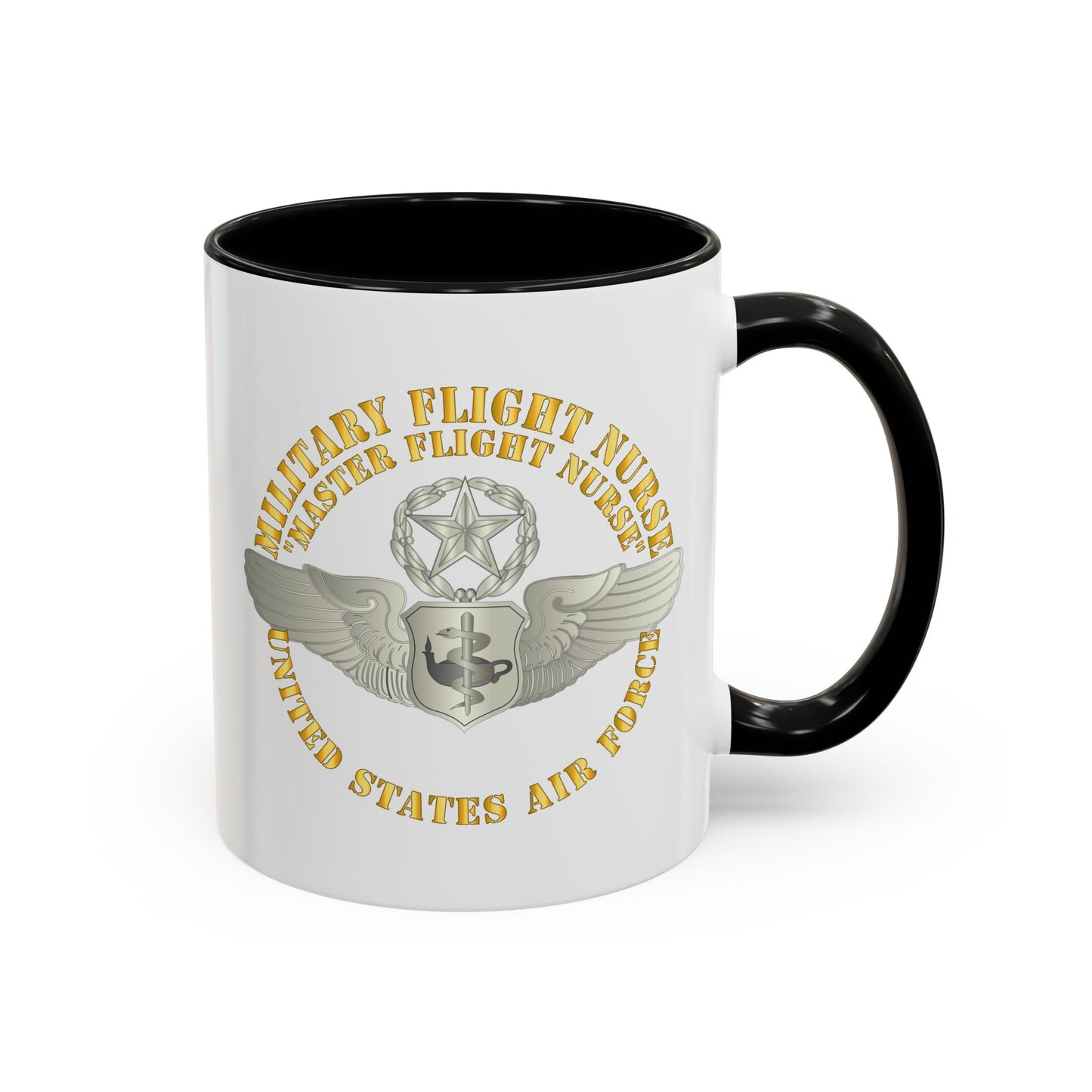 Accent Coffee Mug (11oz & 15oz) - USAF - Military Flight Nurse - Flight Nurse - Master