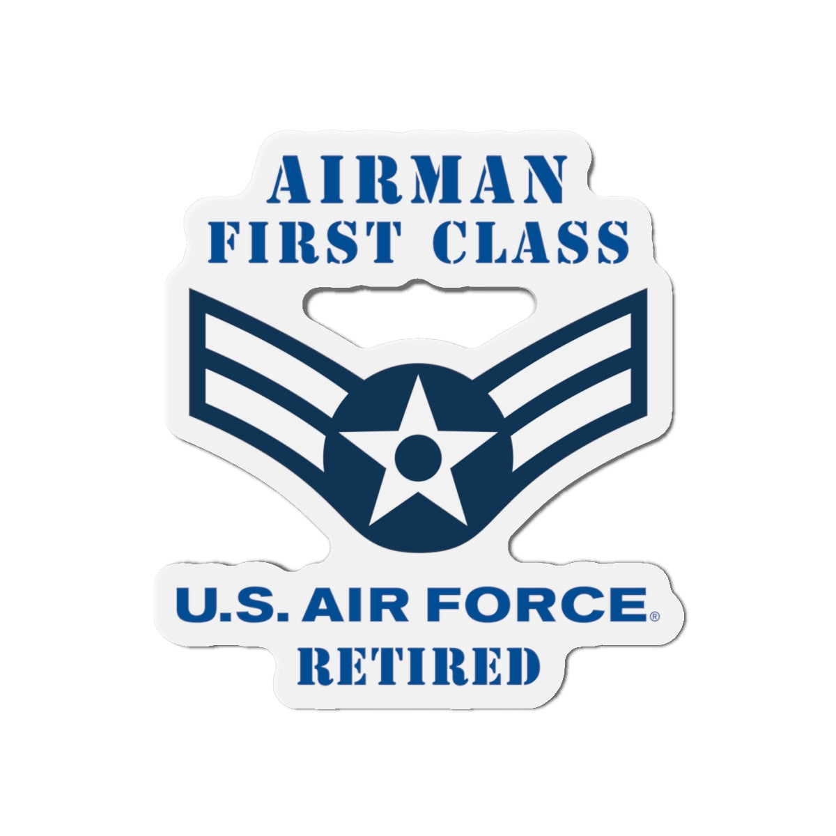 Die-Cut Magnet - USAF - Airman - First Class (E3) - 2020 - Retired