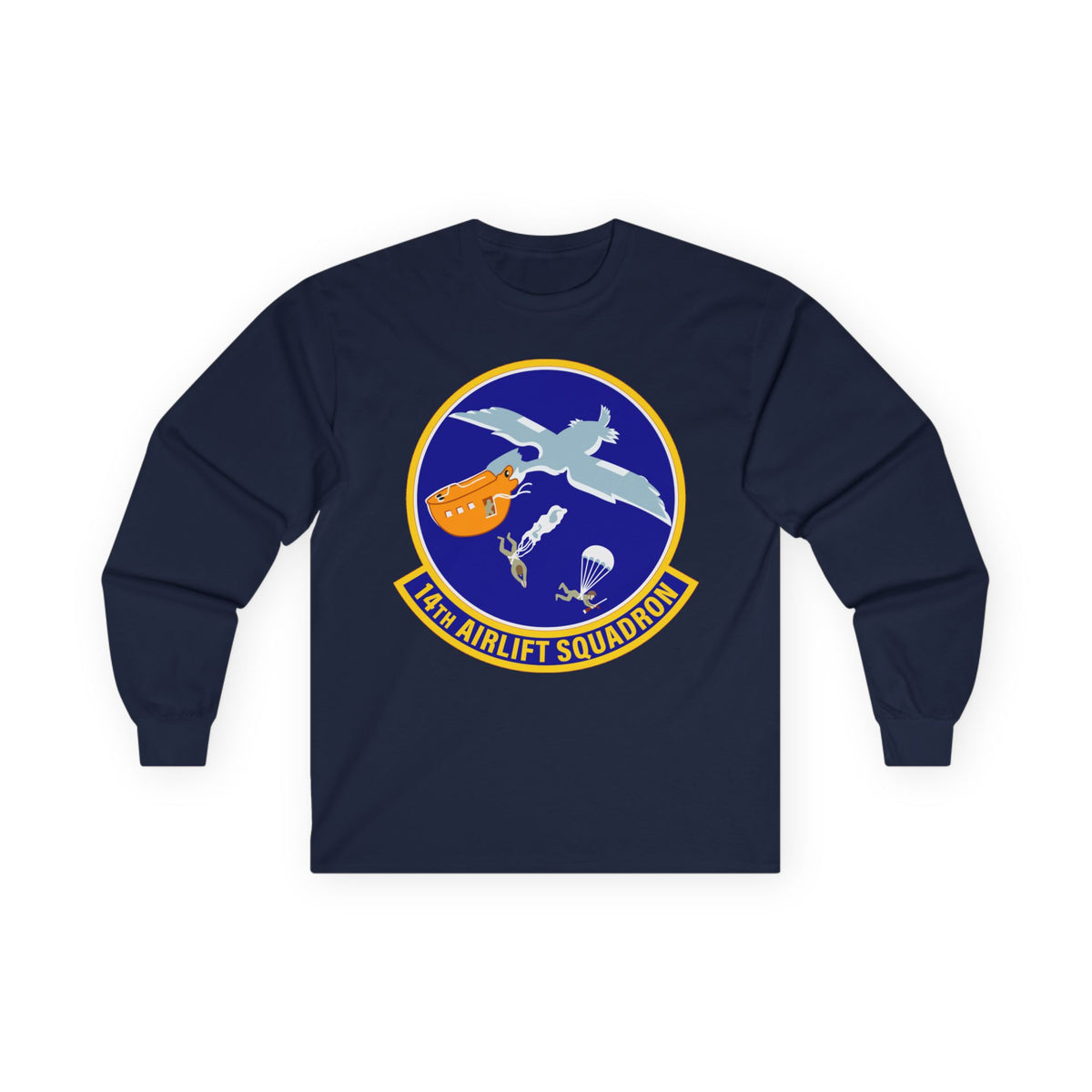 Unisex Ultra Cotton Long Sleeve Tee - USAF - 14th Airlift Squadron wo txt