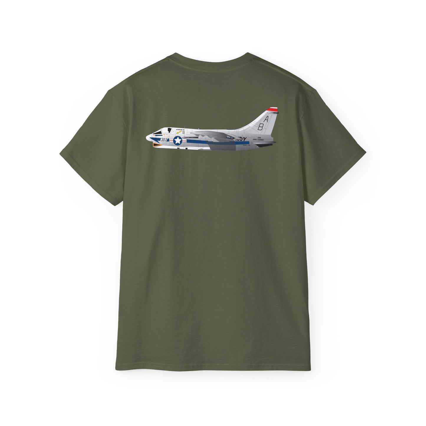 Unisex Ultra Cotton Tee - Aircraft - Navy - A-7B Corsair II - Side X 300