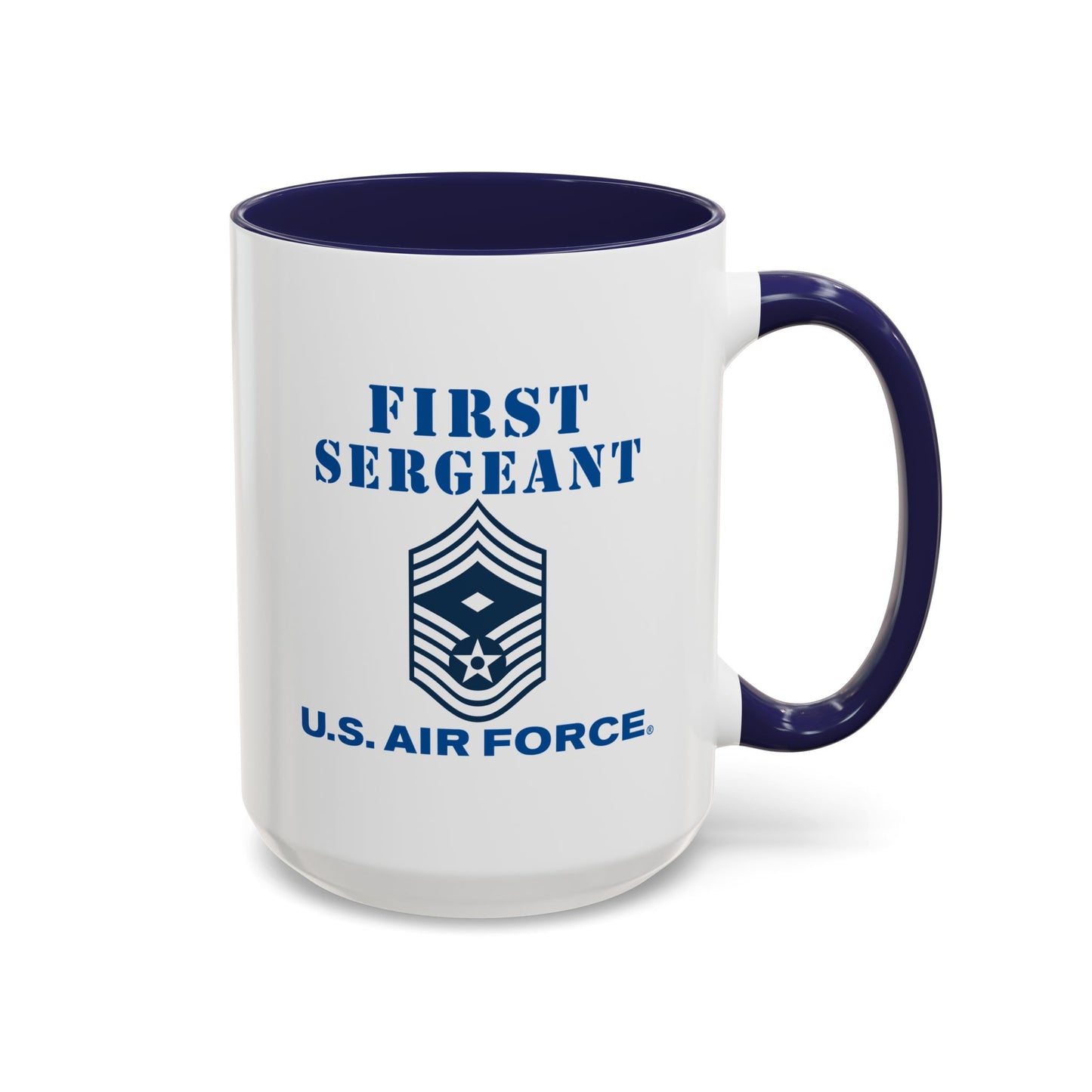 Accent Coffee Mug (11oz & 15oz) - USAF - First Sergeant (E9b) - 2020 - US Air Force w Text X 300