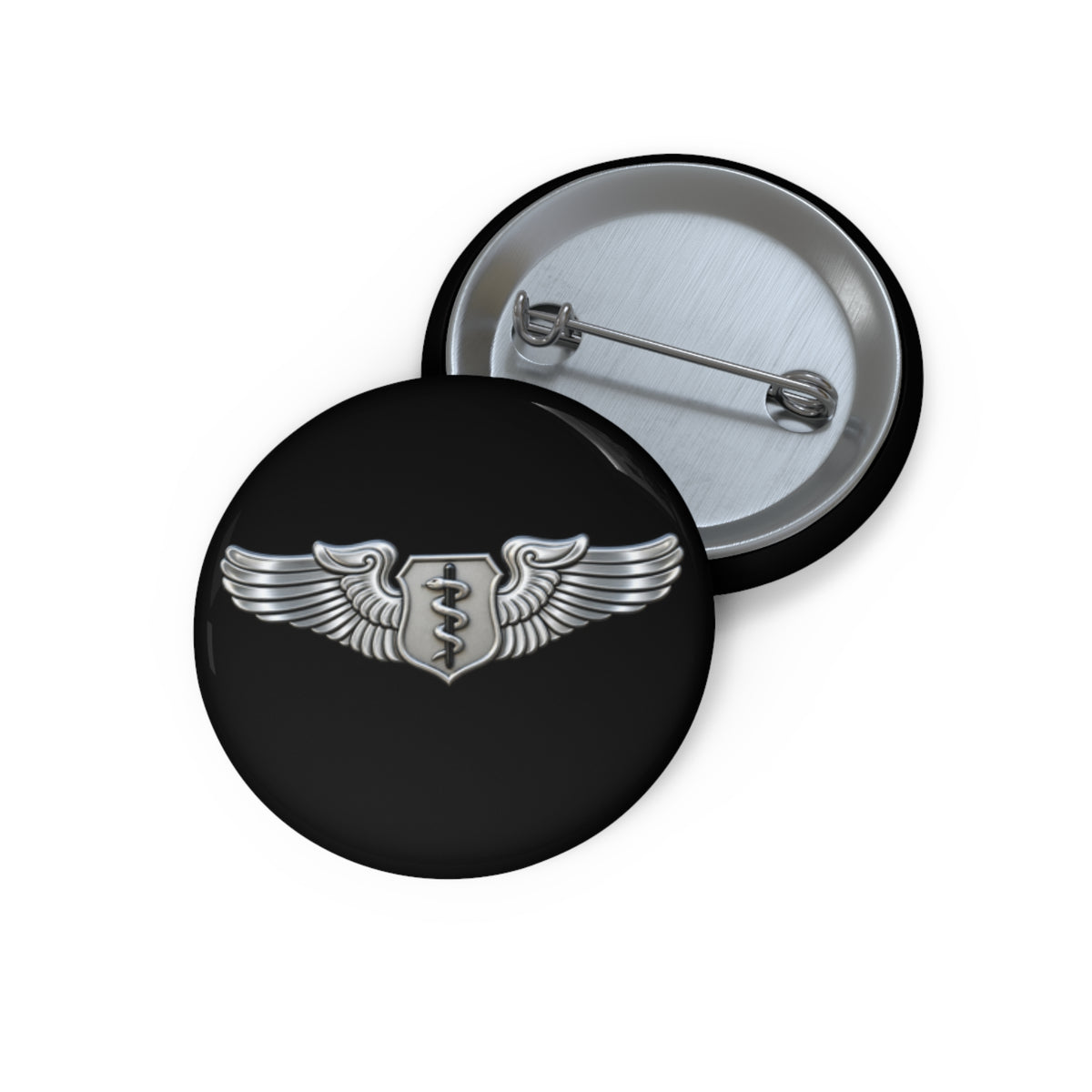 Custom Pin Button - USAF - Flight Surgeon Badge wo txt - 3D - Enhanced