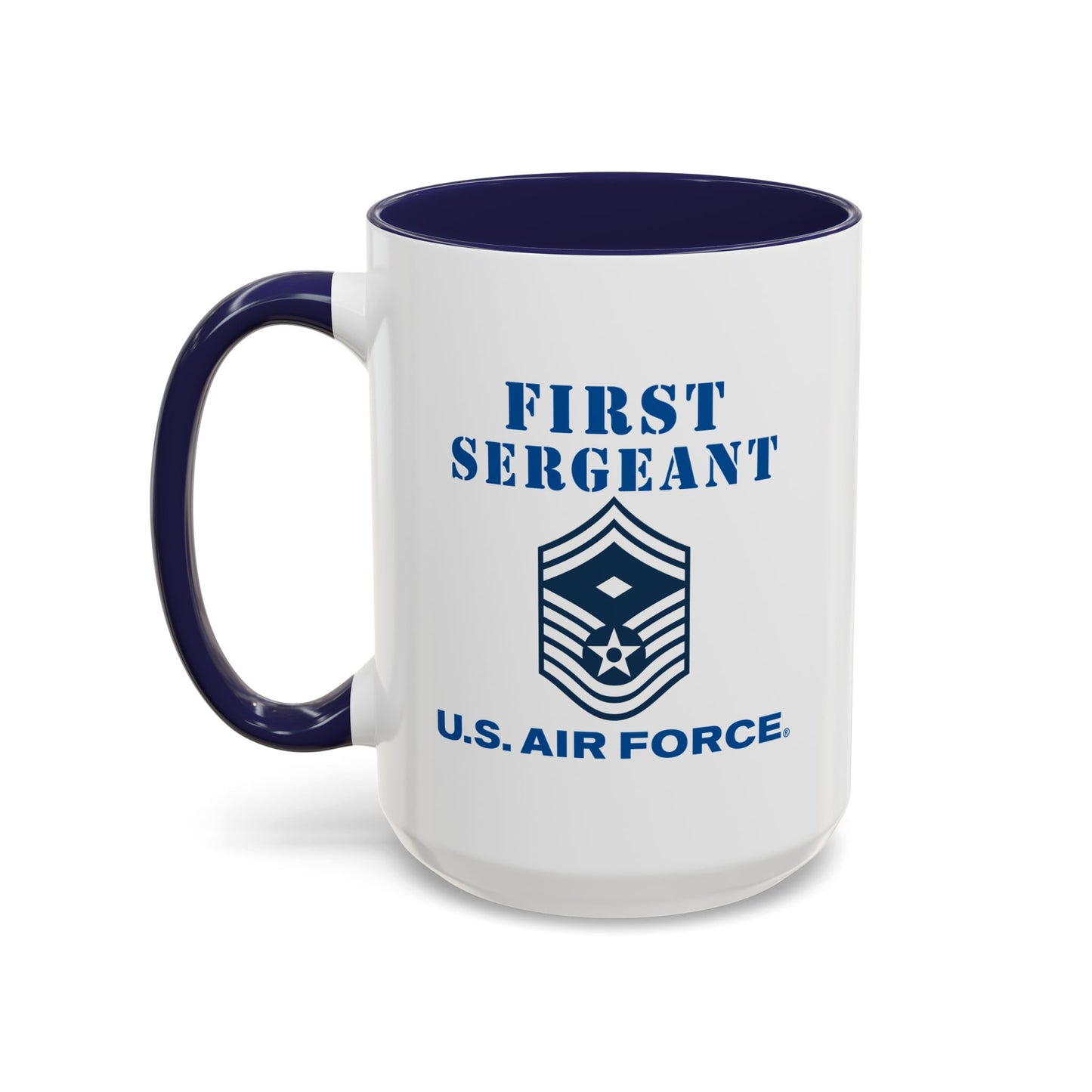 Accent Coffee Mug (11oz & 15oz) - USAF - First Sergeant (E8b) - 2020 - US Air Force w Text X 300