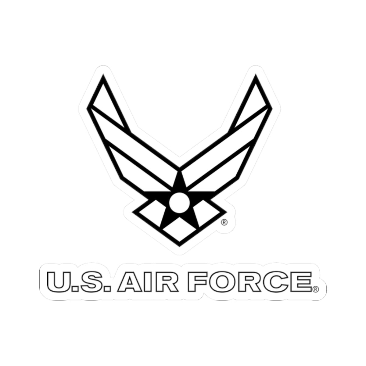 Kiss-Cut Stickers - USAF Logo, TM Txt - U S Air Force - LA
