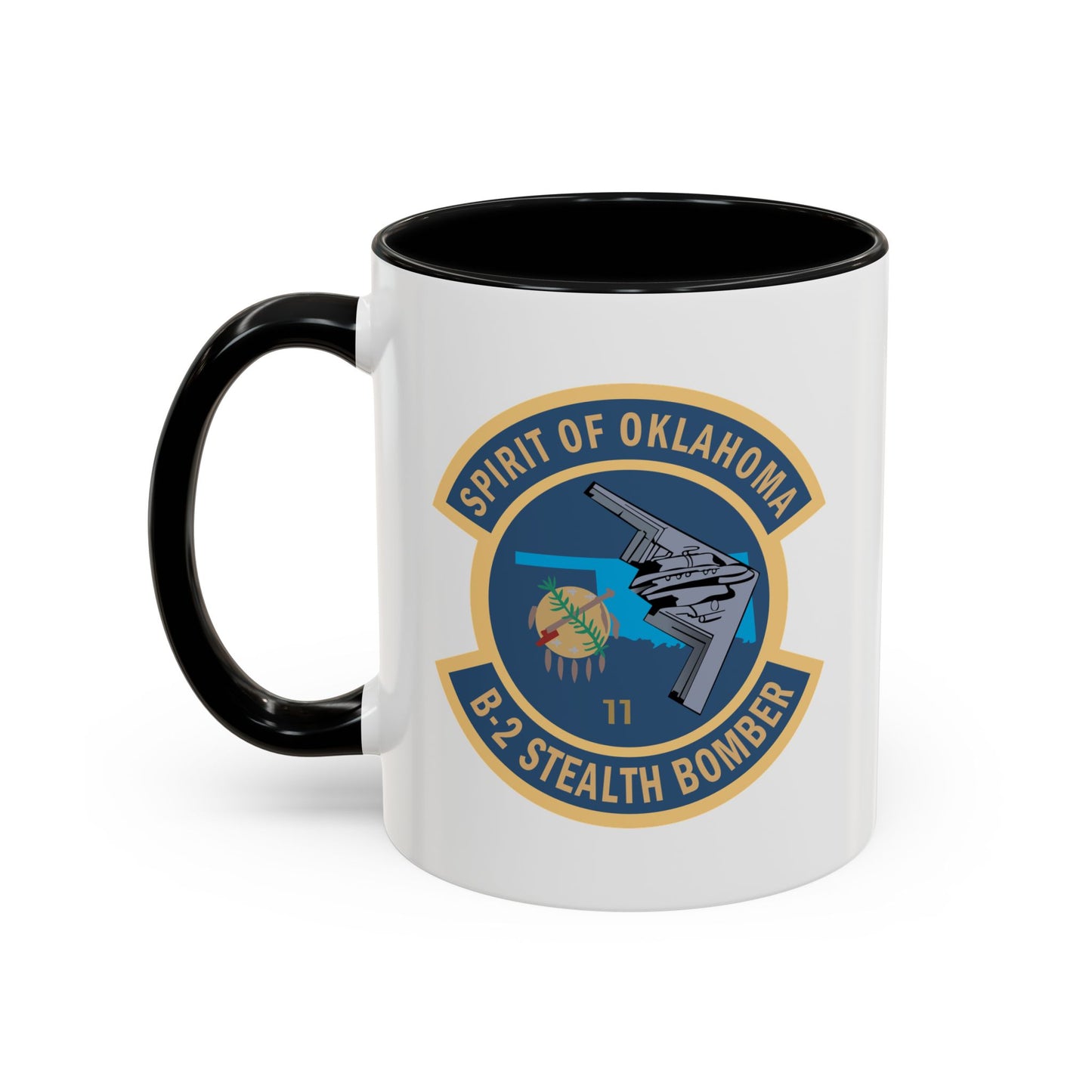 Accent Coffee Mug (11oz & 15oz) - USAF - B2 - Spirit of Oklahoma - Stealth Bomber wo txt X 300