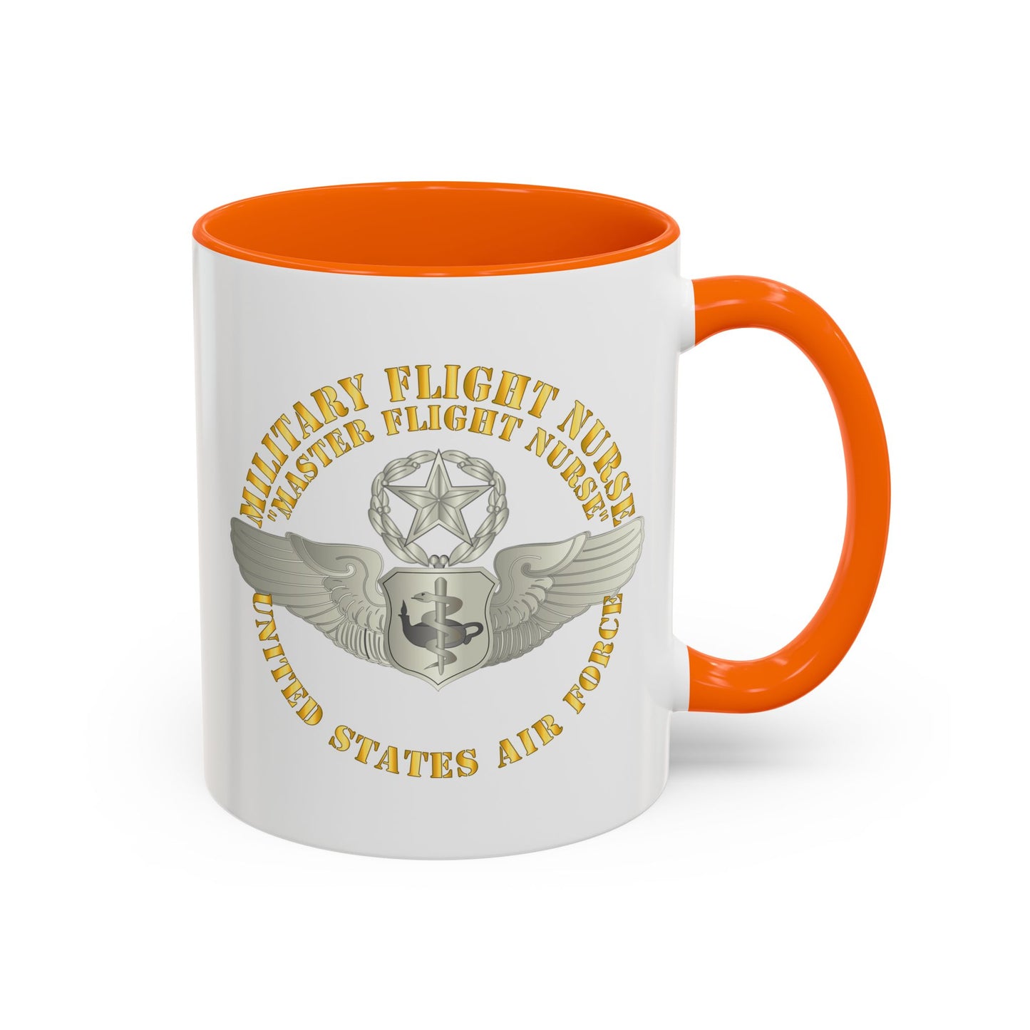 Accent Coffee Mug (11oz & 15oz) - USAF - Military Flight Nurse - Flight Nurse - Master