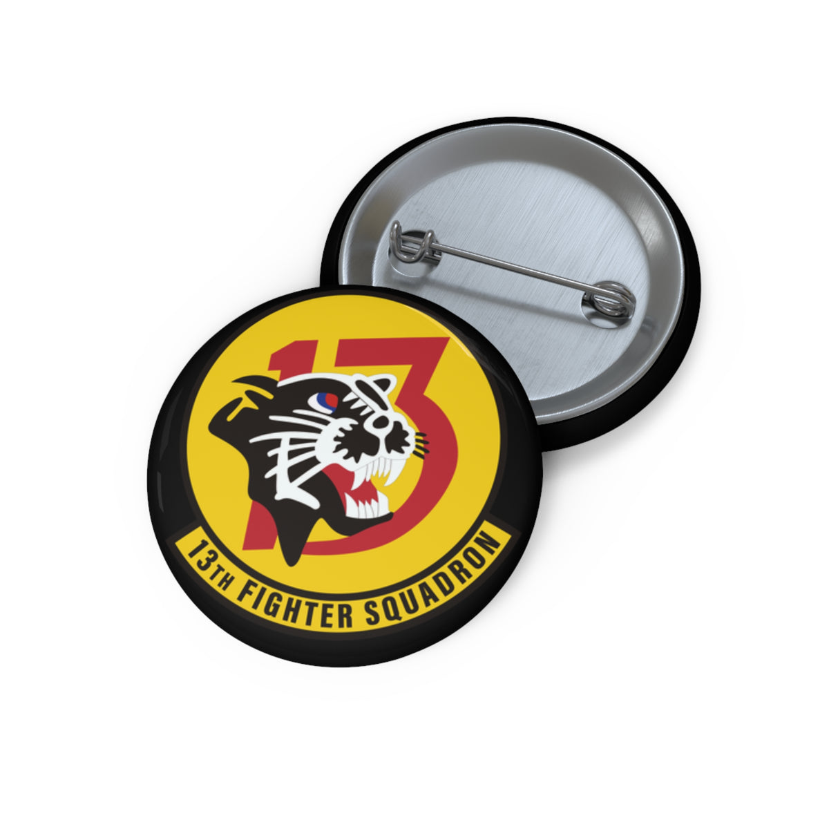 Custom Pin Button - USAF - 13th Fighter Squadron wo txt